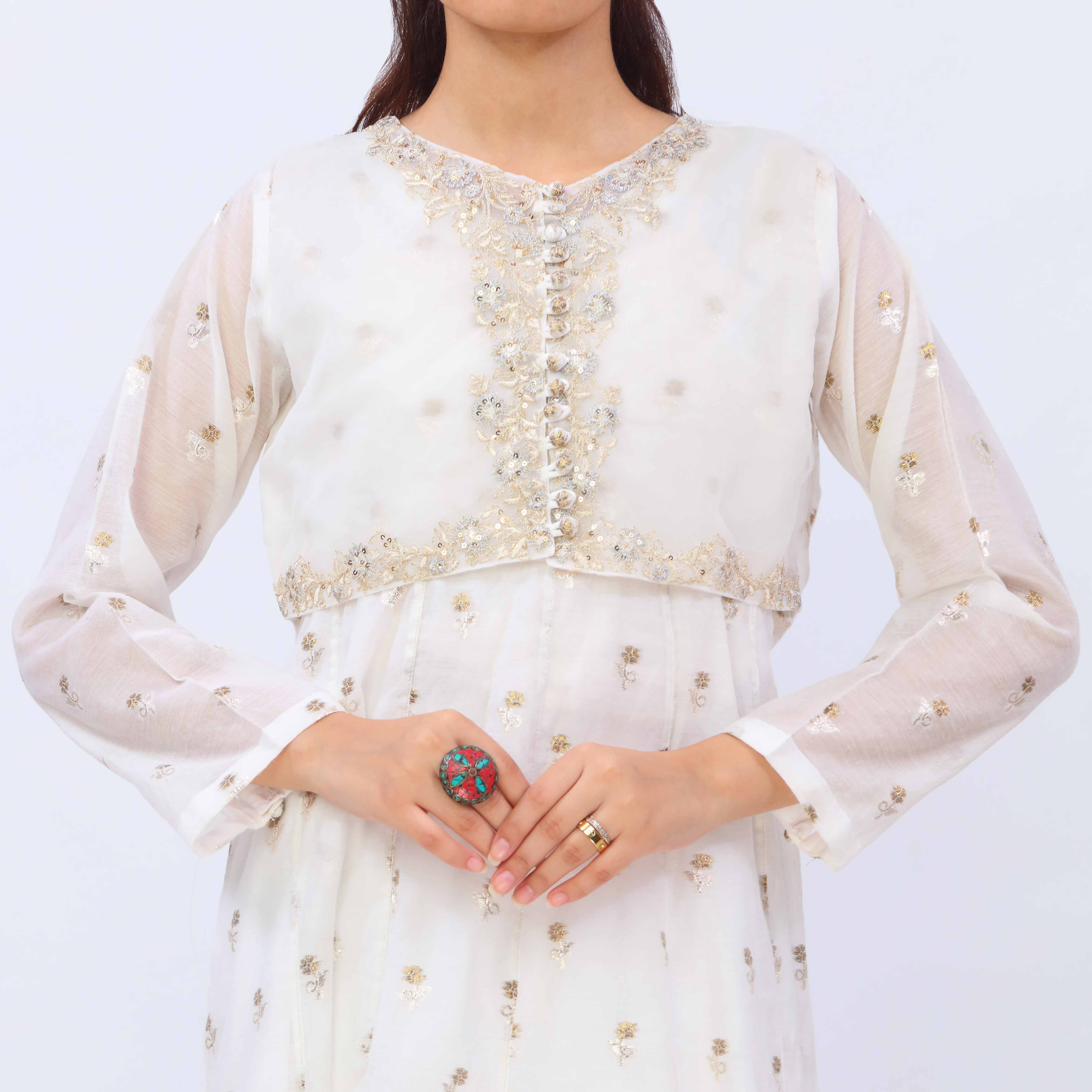 1 PC- Cotton Jacquard Shirt PS5374 - Image 3