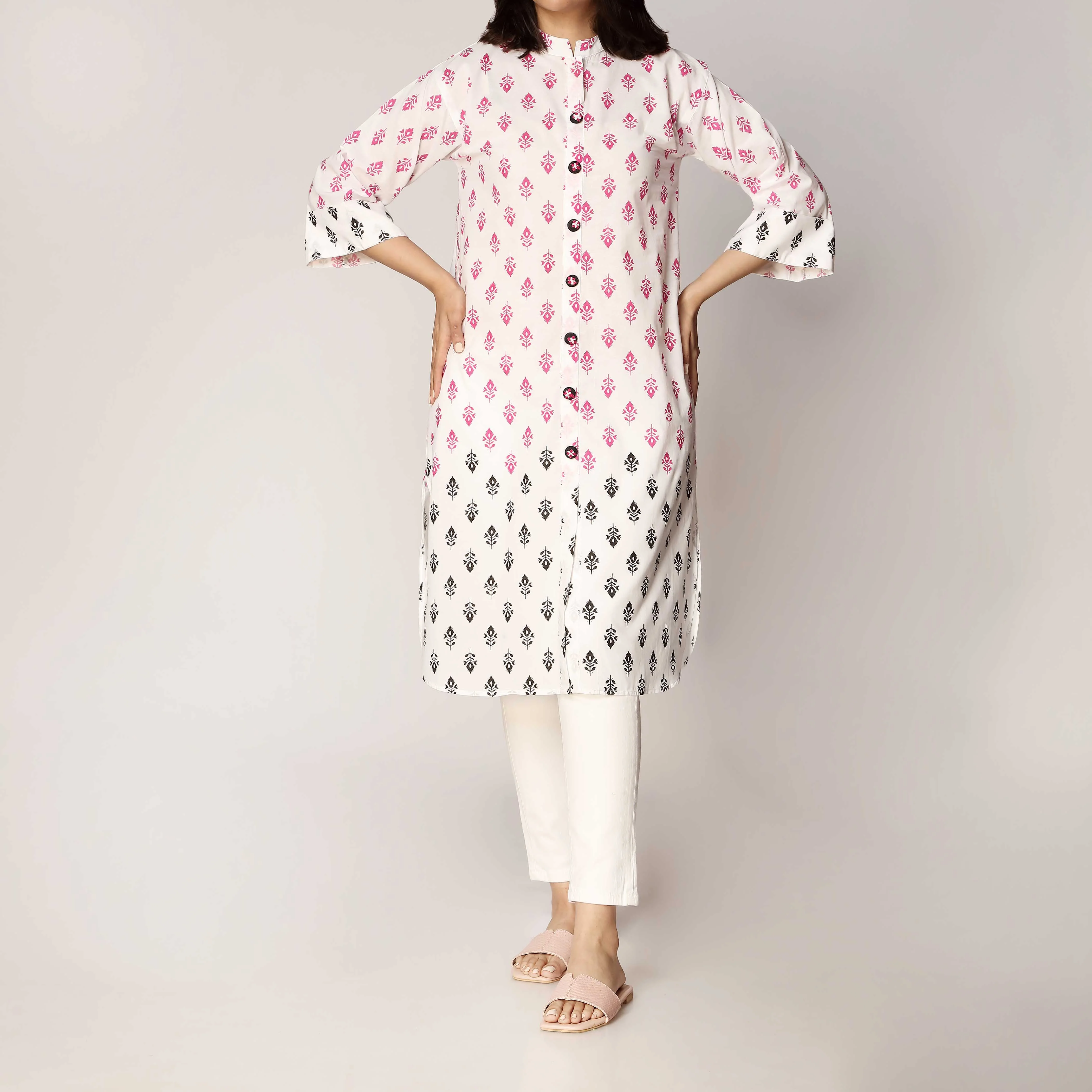 1PC- Cambric Printed  Shirt PS3311 - Image 3