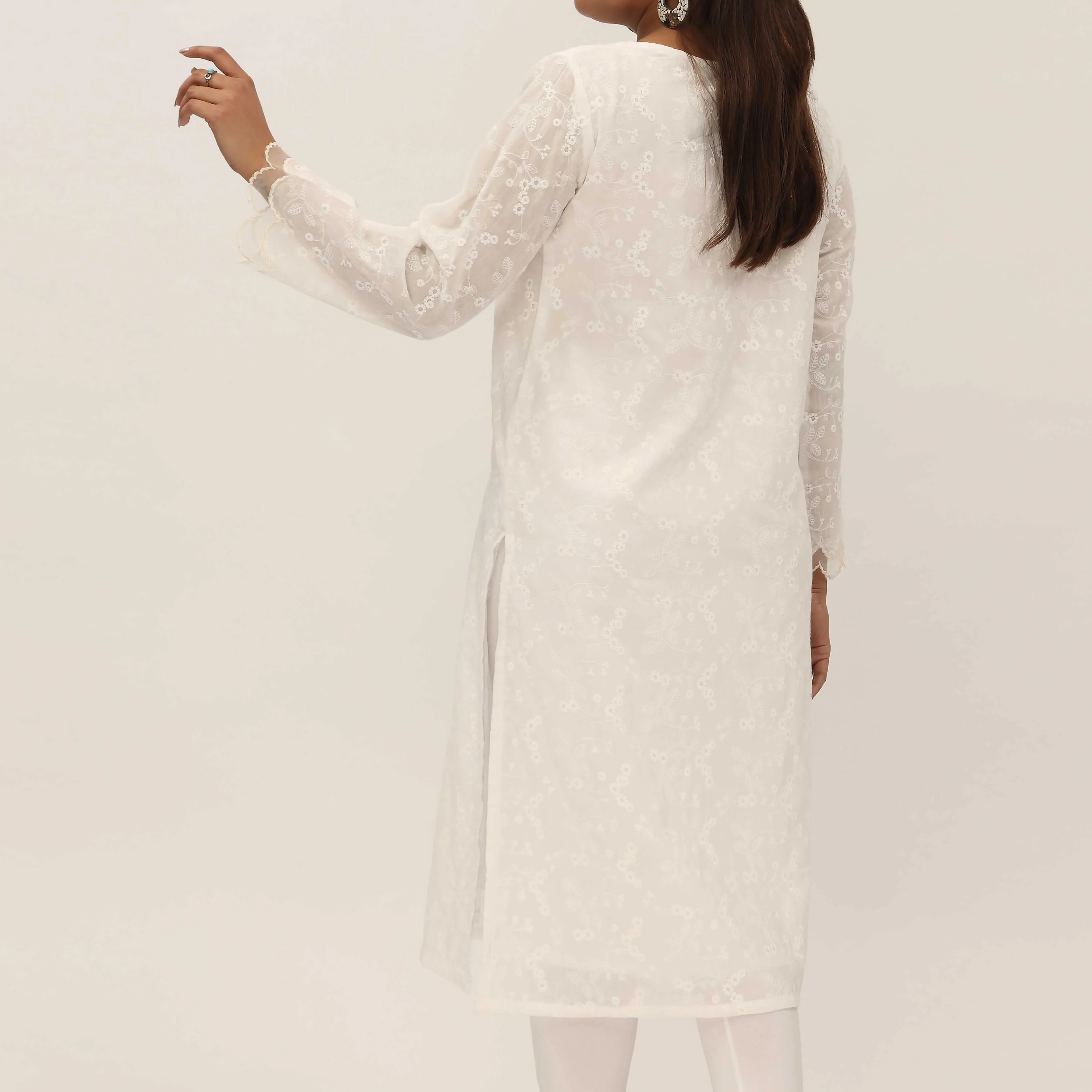 1PC- Chickankari Lawn Shirt PS5285 - Image 3