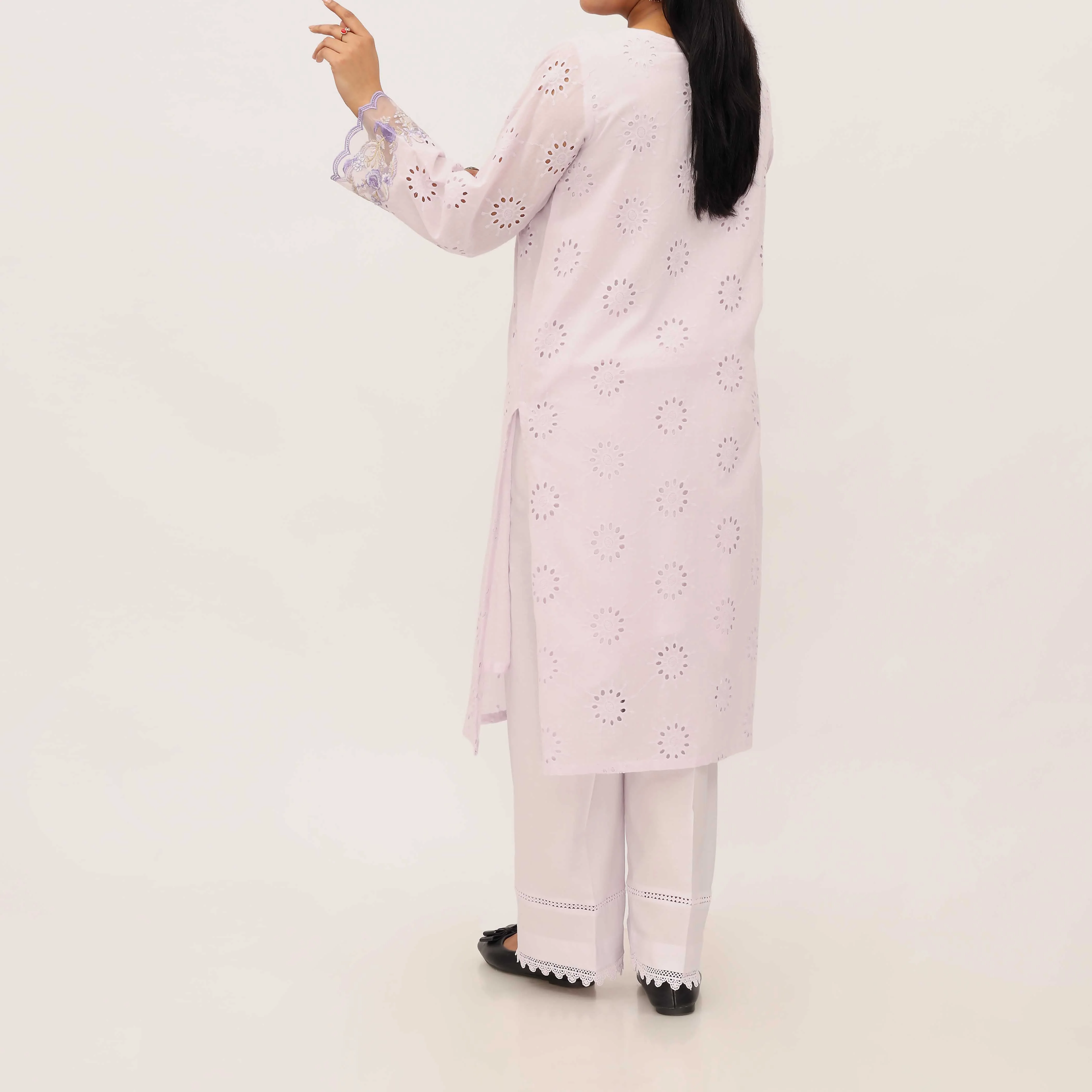 1PC- Chikan Schiffli Lawn Shirt PS5315 - Image 4