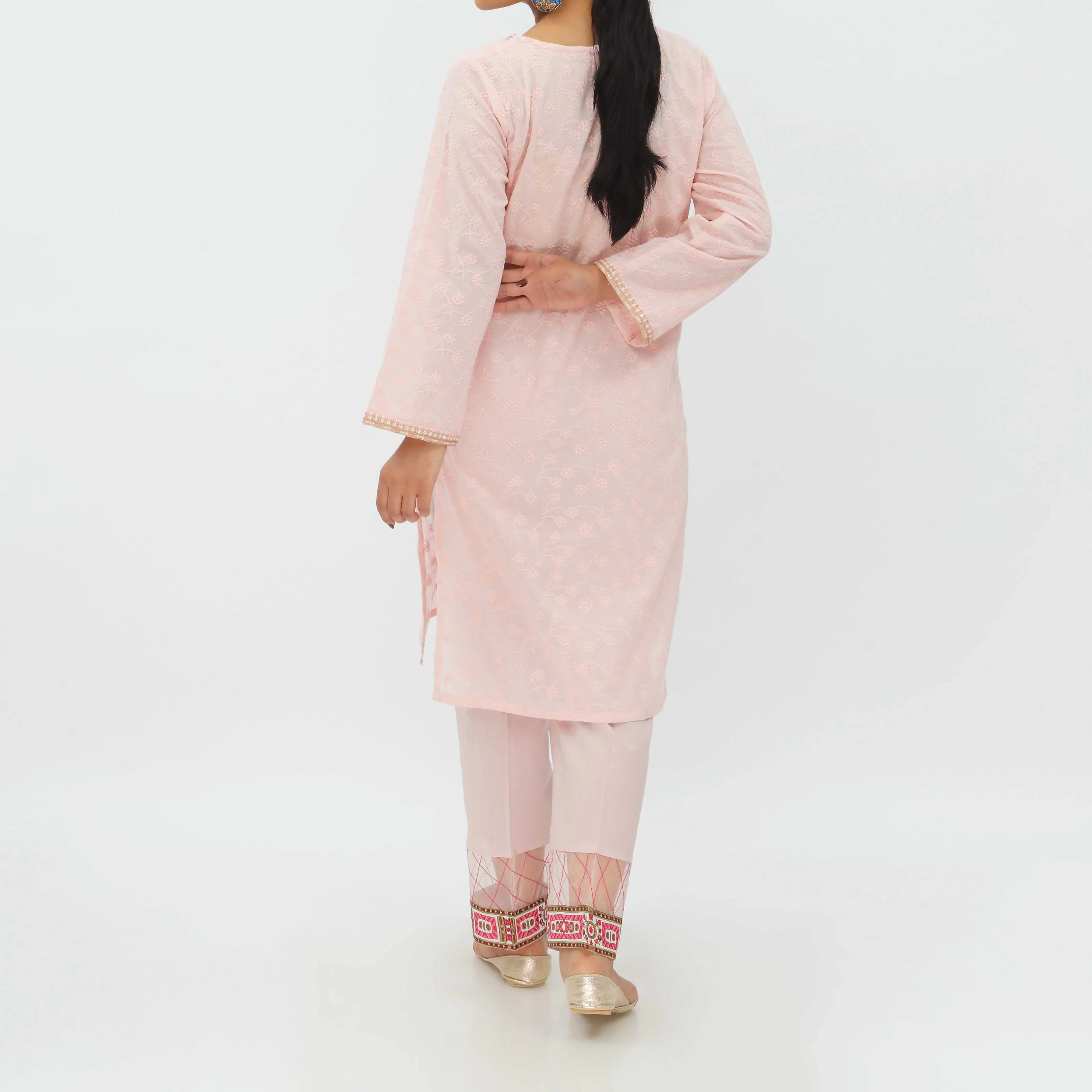1PC- Chikankari Lawn Shirt PS5354 - Image 4