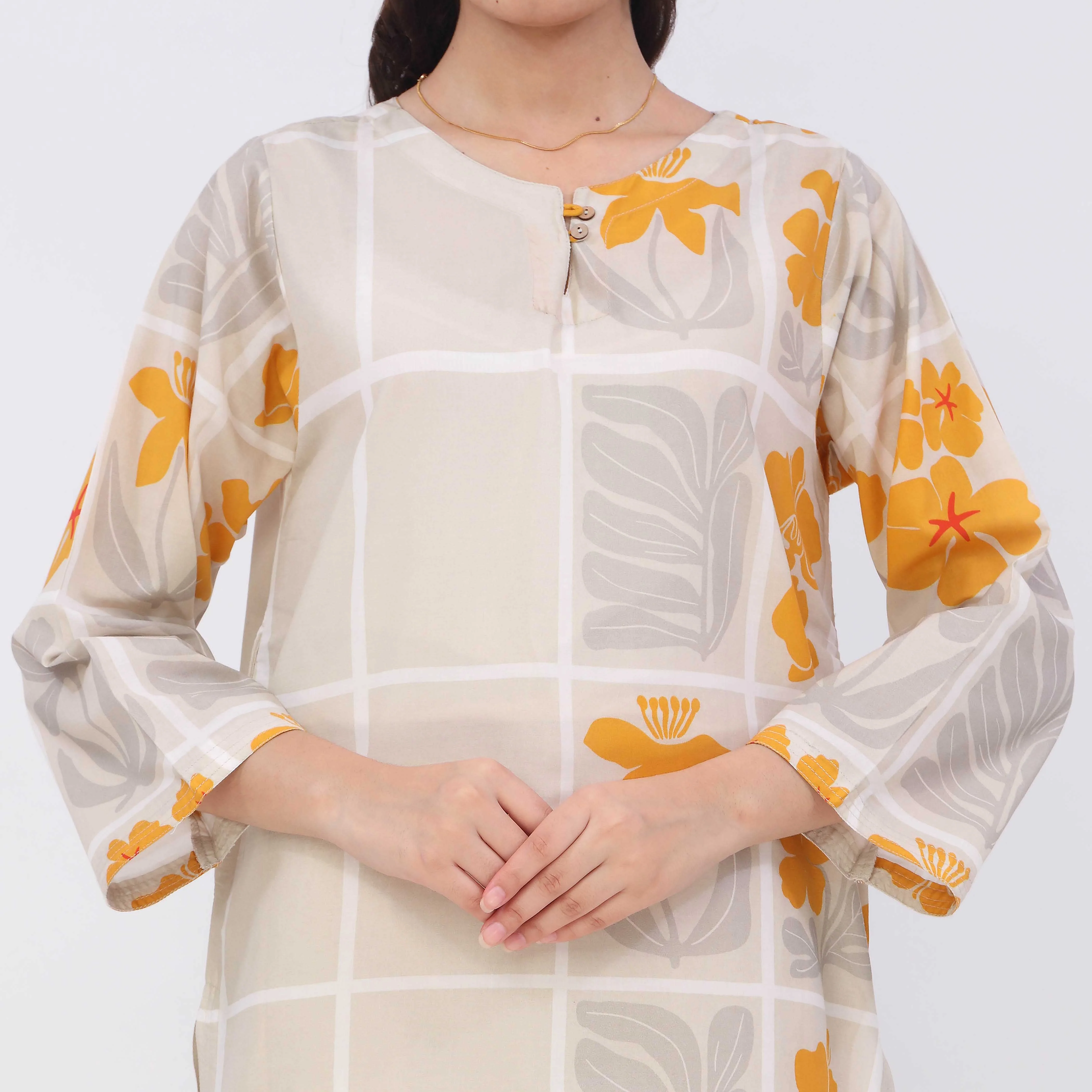 1PC- Digital Printed Cotton Cambric Shirt PW5062 - Image 3