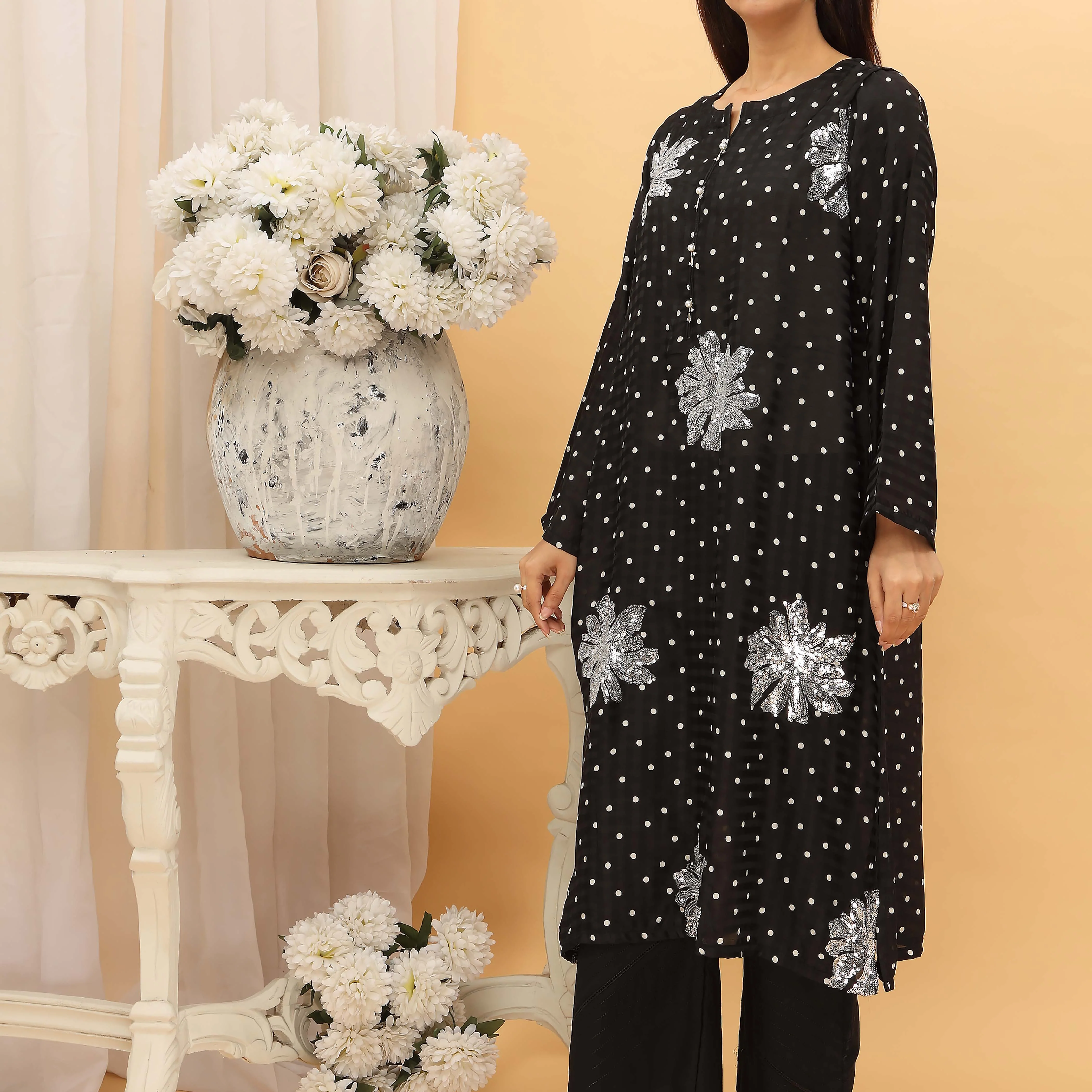 1PC- Digital Printed Geroget Shirt PS5174 - Image 2