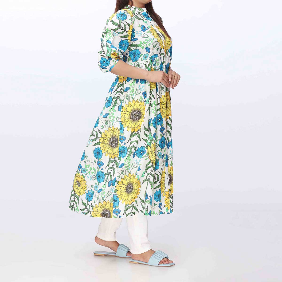 1PC- Digital Printed Khaddar Shirt PW3048 - Image 2