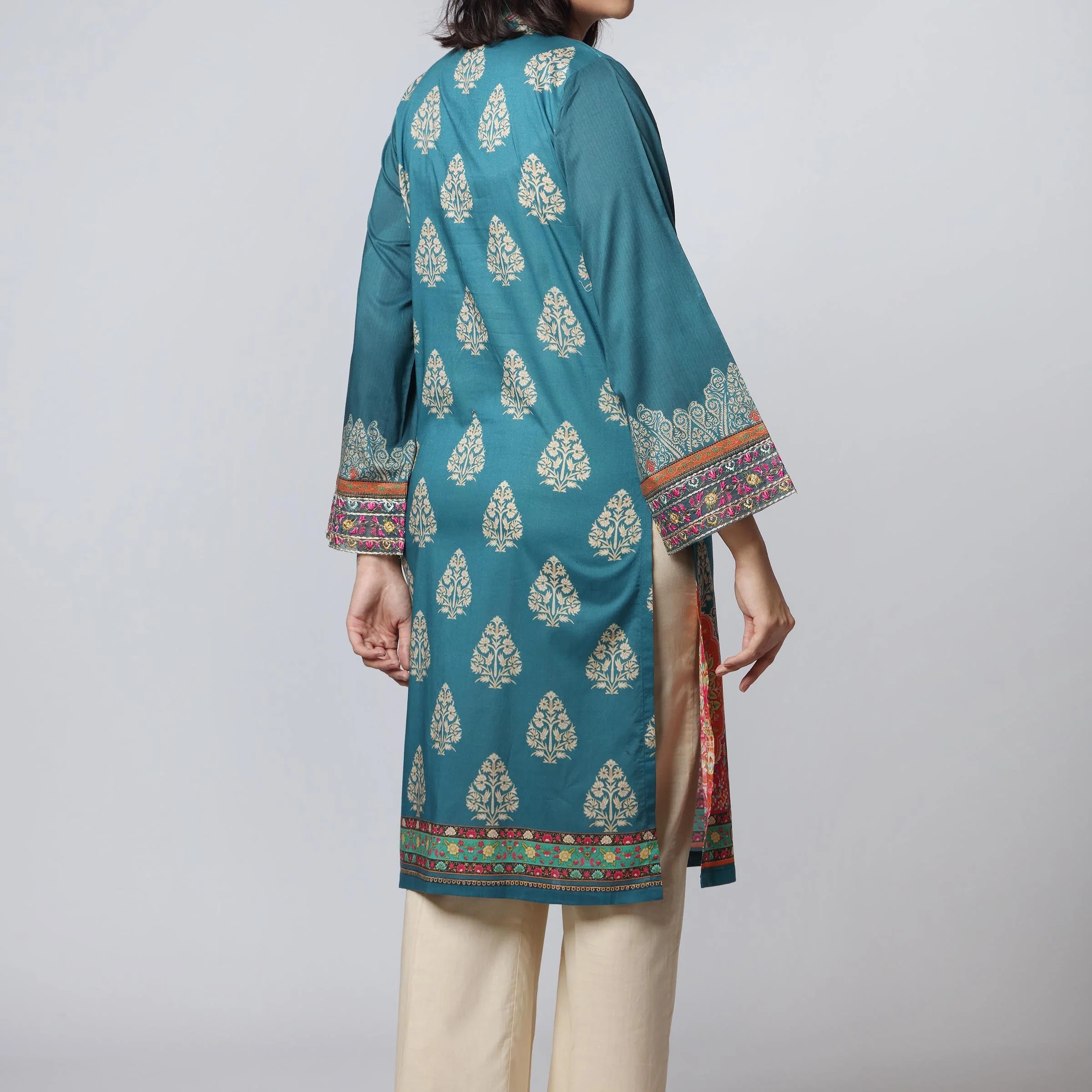1PC- Digital Printed Lawn Embroidered Shirt PS3138 - Image 3