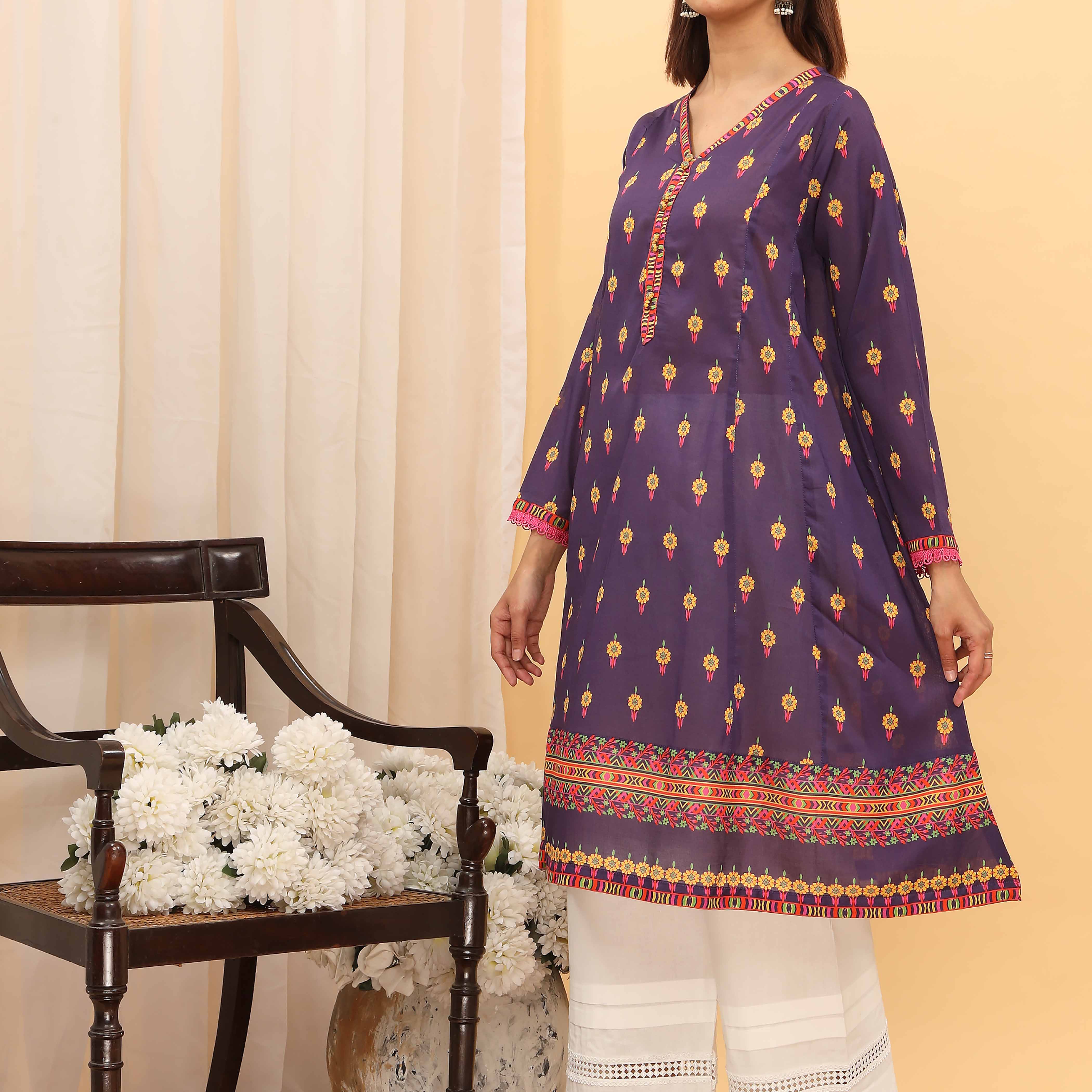 1PC- Digital Printed Lawn Shirt PS5189 - Image 2