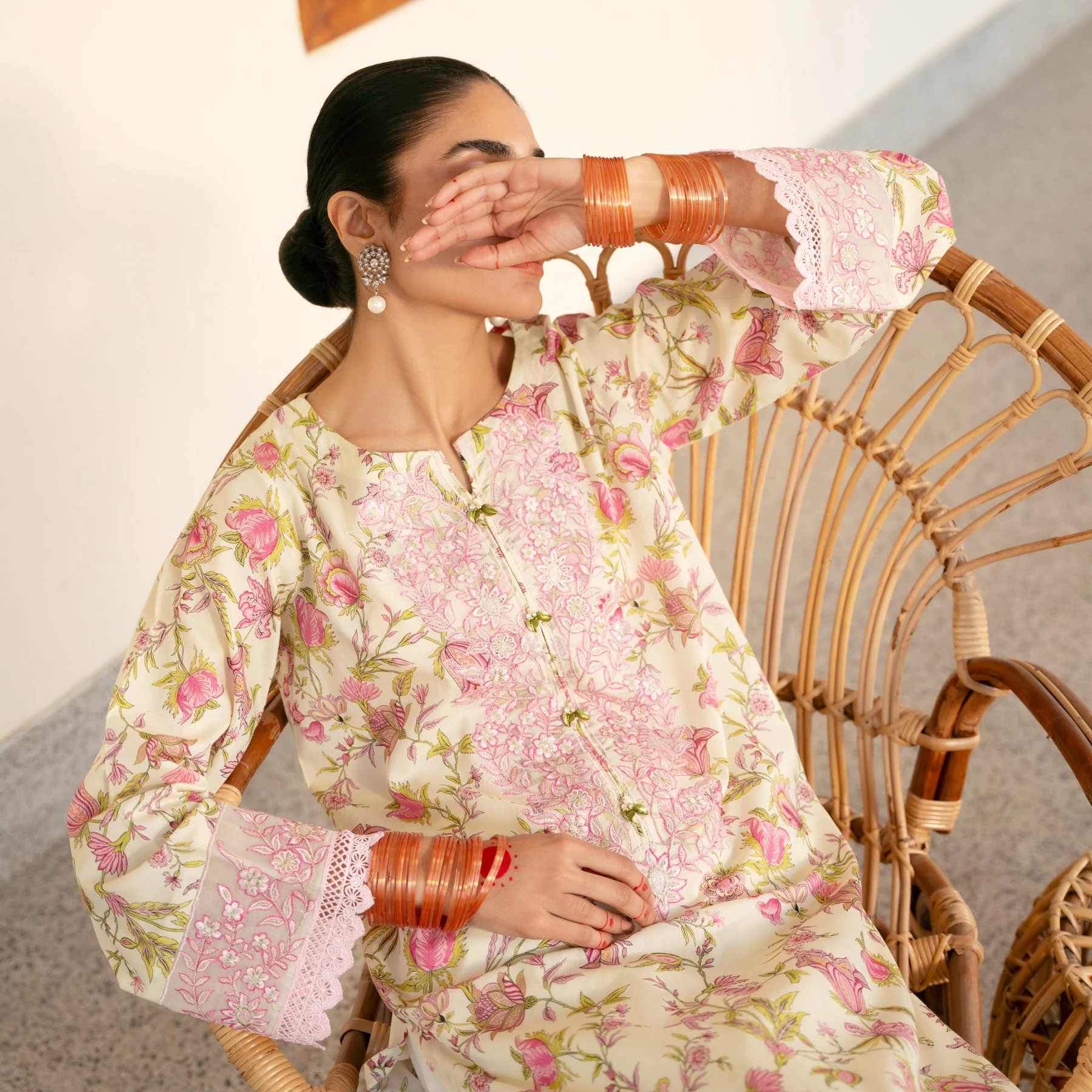 1PC- Digital Printed Lawn Shirt With Embroidery PS5187 - Image 2
