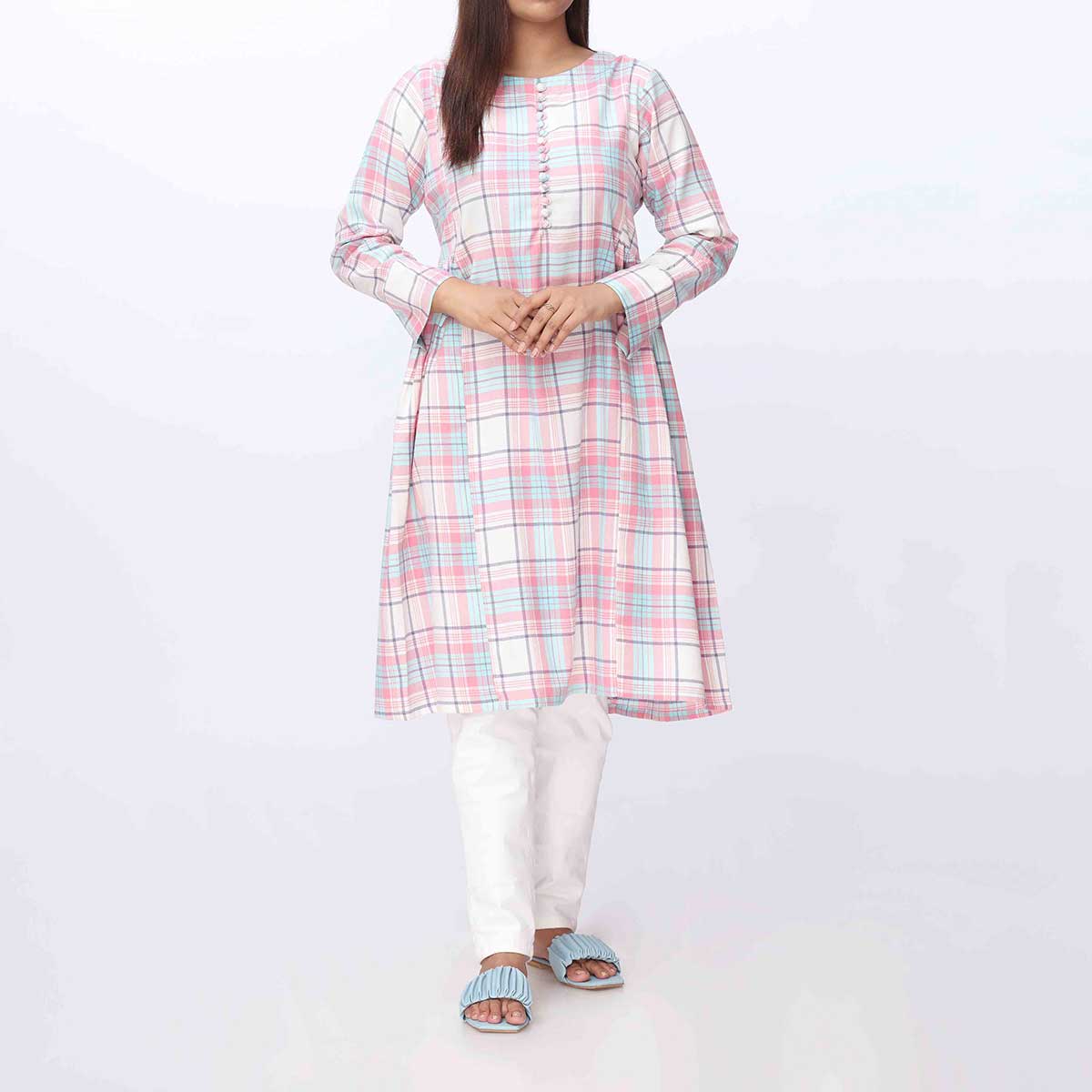1PC- Flannel Checkered Shirt PW3206 - Image 2