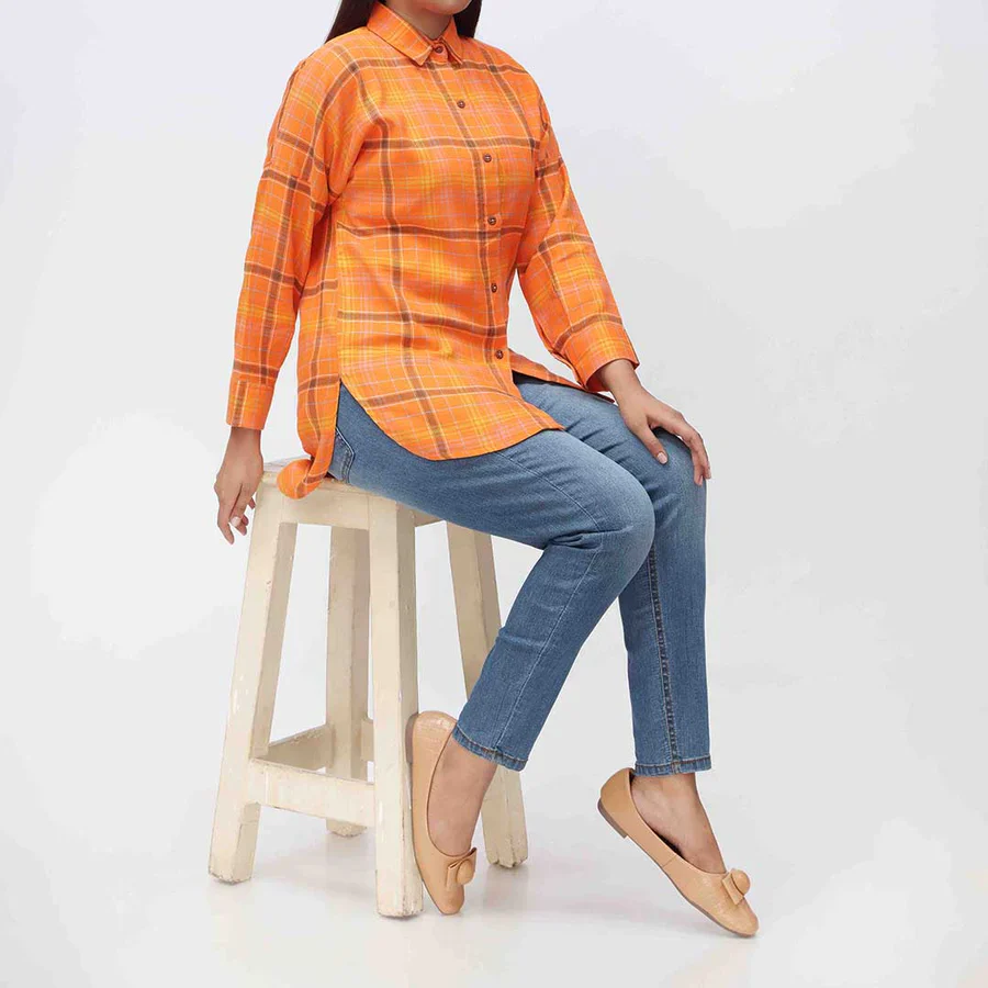 1PC- Flannel Checkered Shirt PW3282 - Image 2