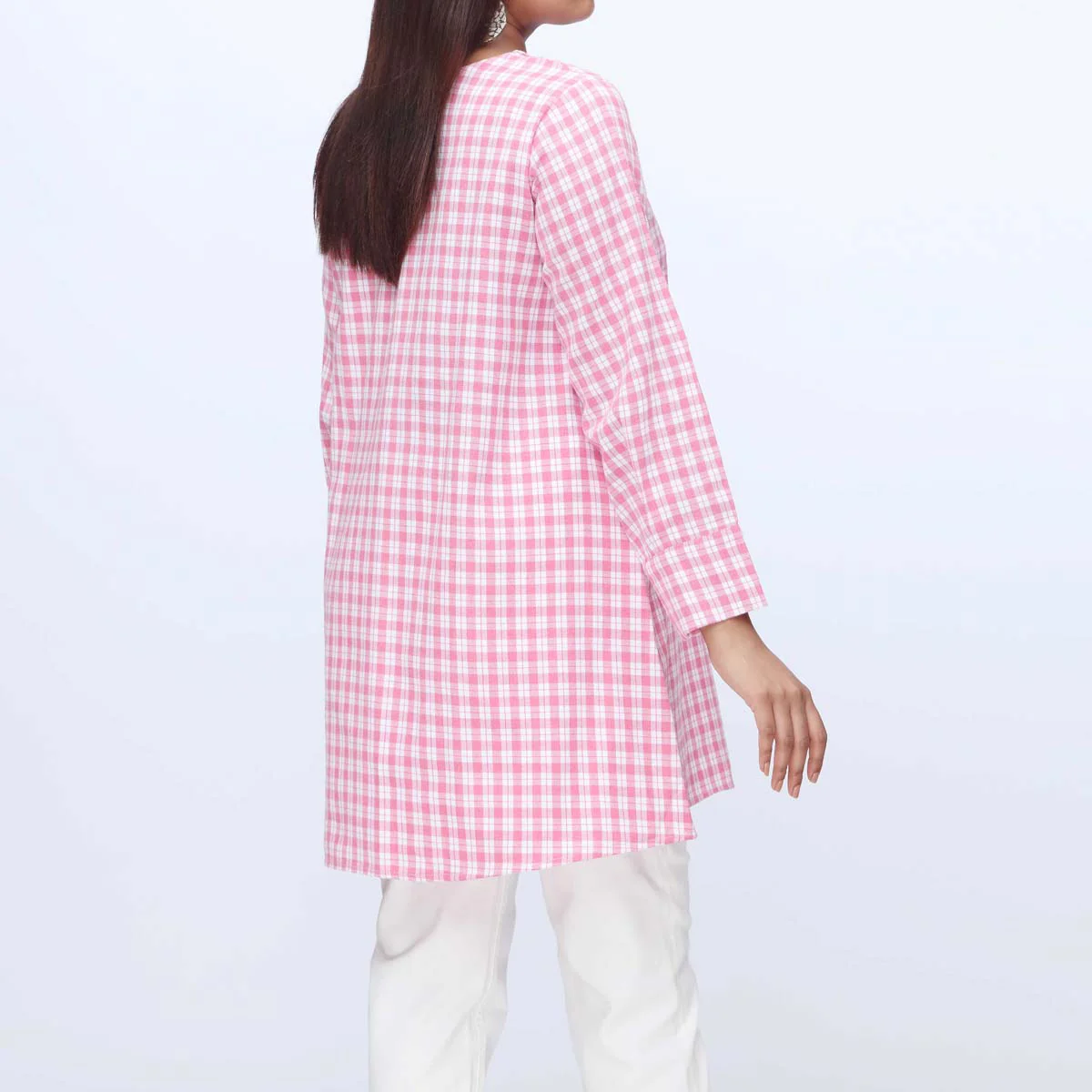 1PC-Flannel Checkered Top PW3071 - Image 3