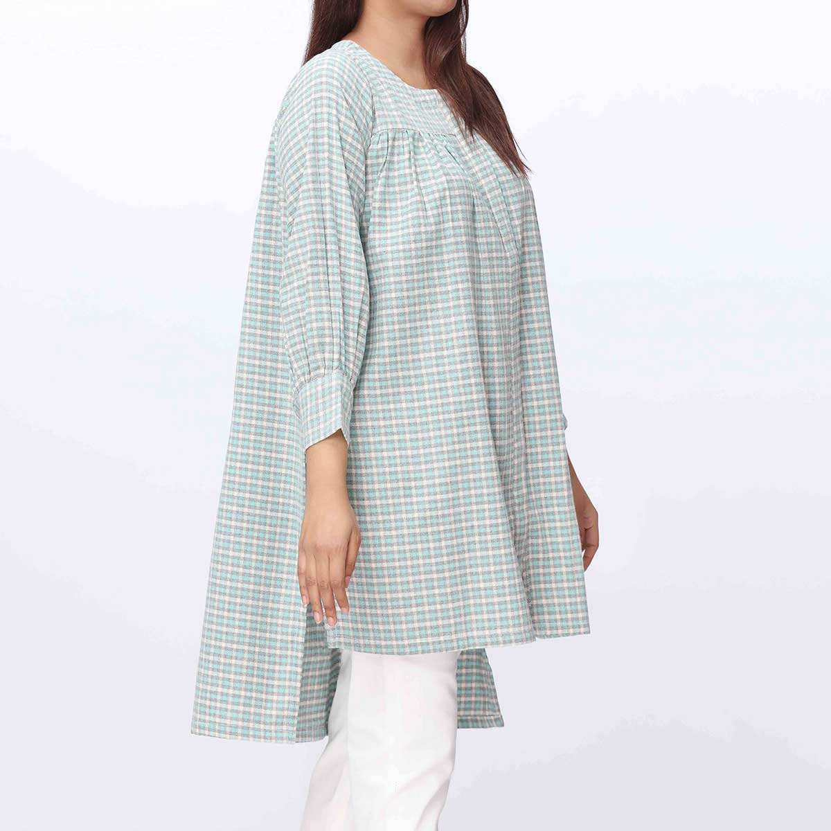 1PC- Flannel Checkered Top PW3079 - Image 3