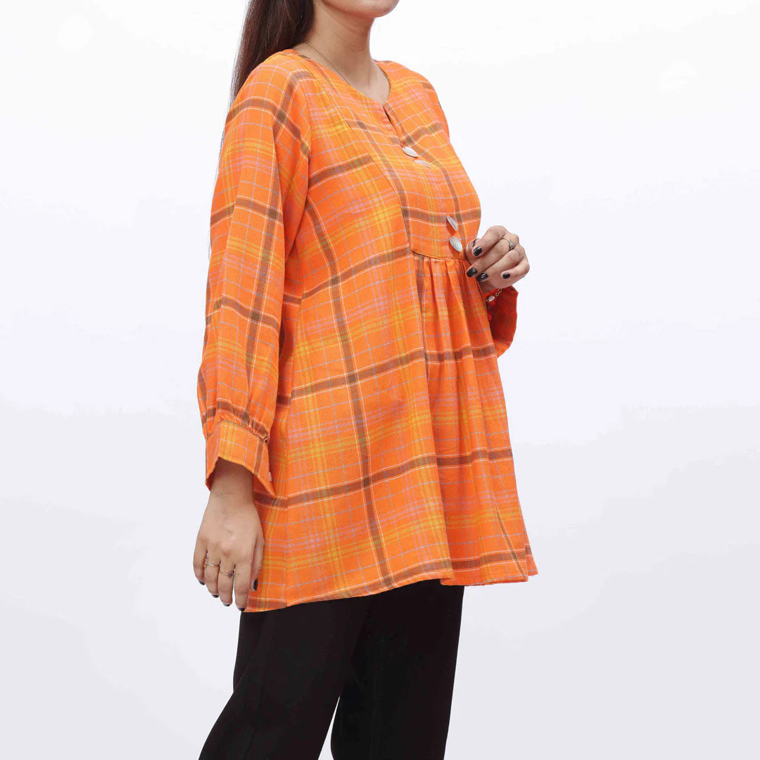 1PC- Flannel Checkered Top PW3283 - Image 2