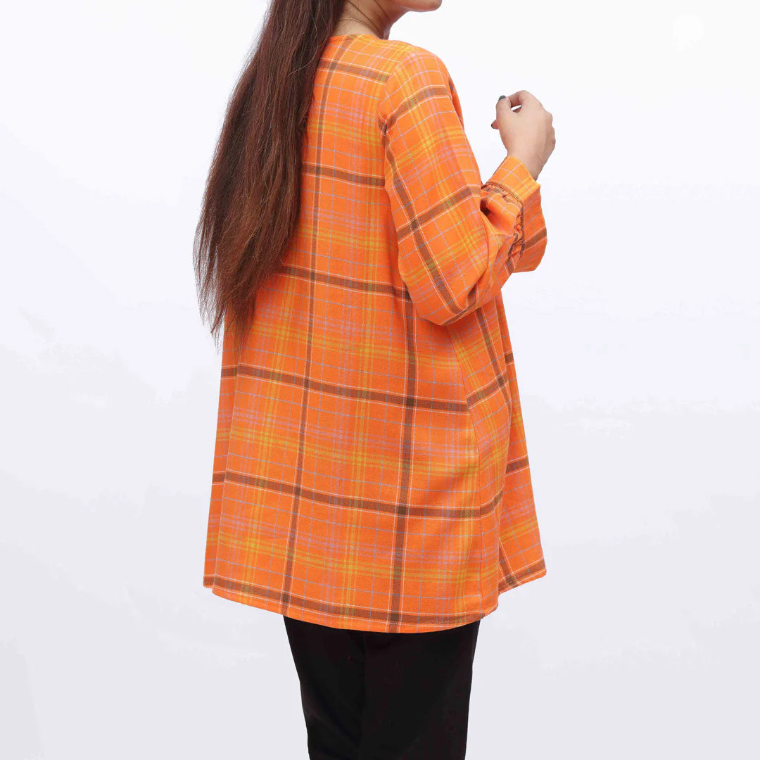 1PC- Flannel Checkered Top PW3283 - Image 3
