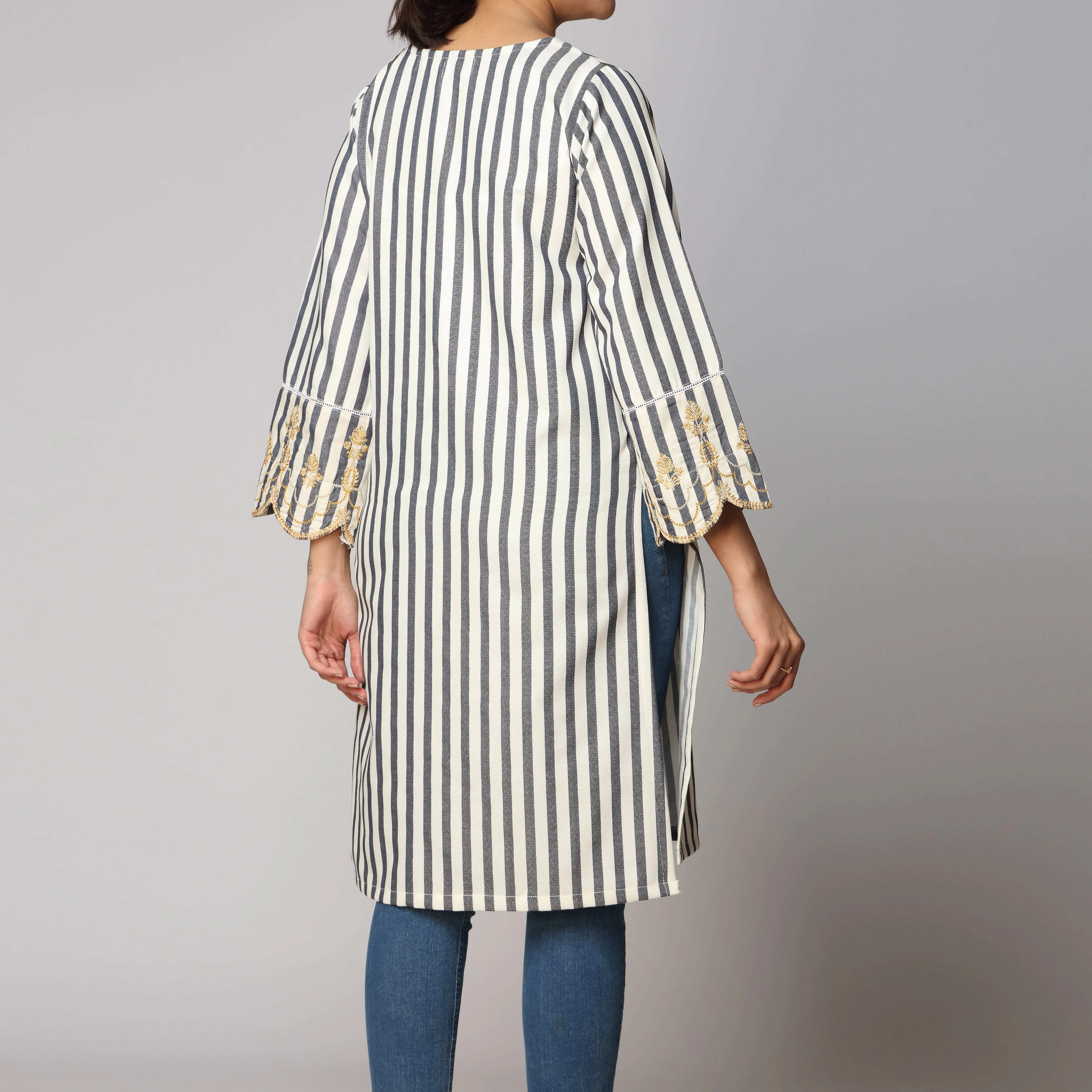 1PC- Flannel Stripe Shirt PW2282 - Image 3