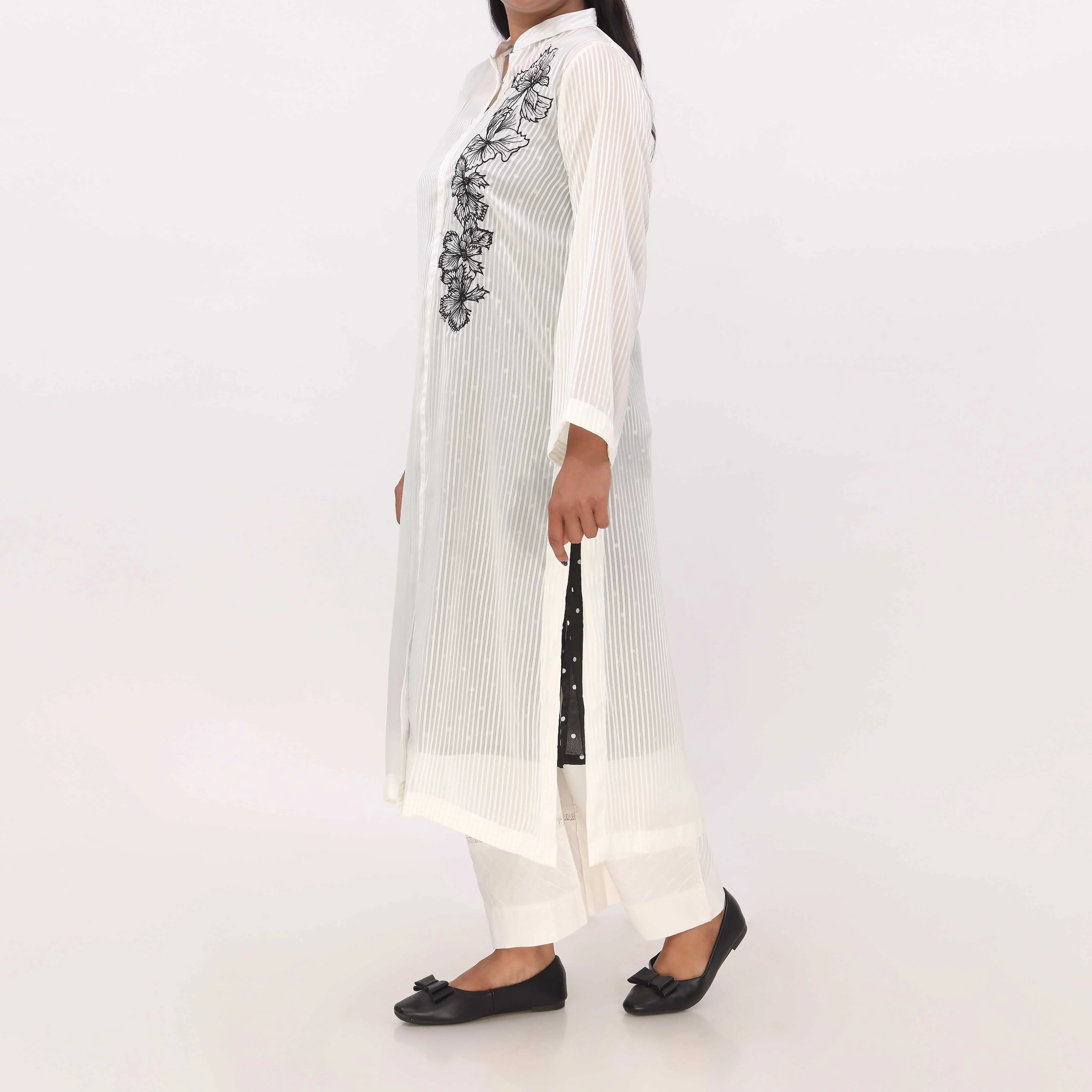 1PC- Georget Chiffon Shirt PW5006 - Image 4