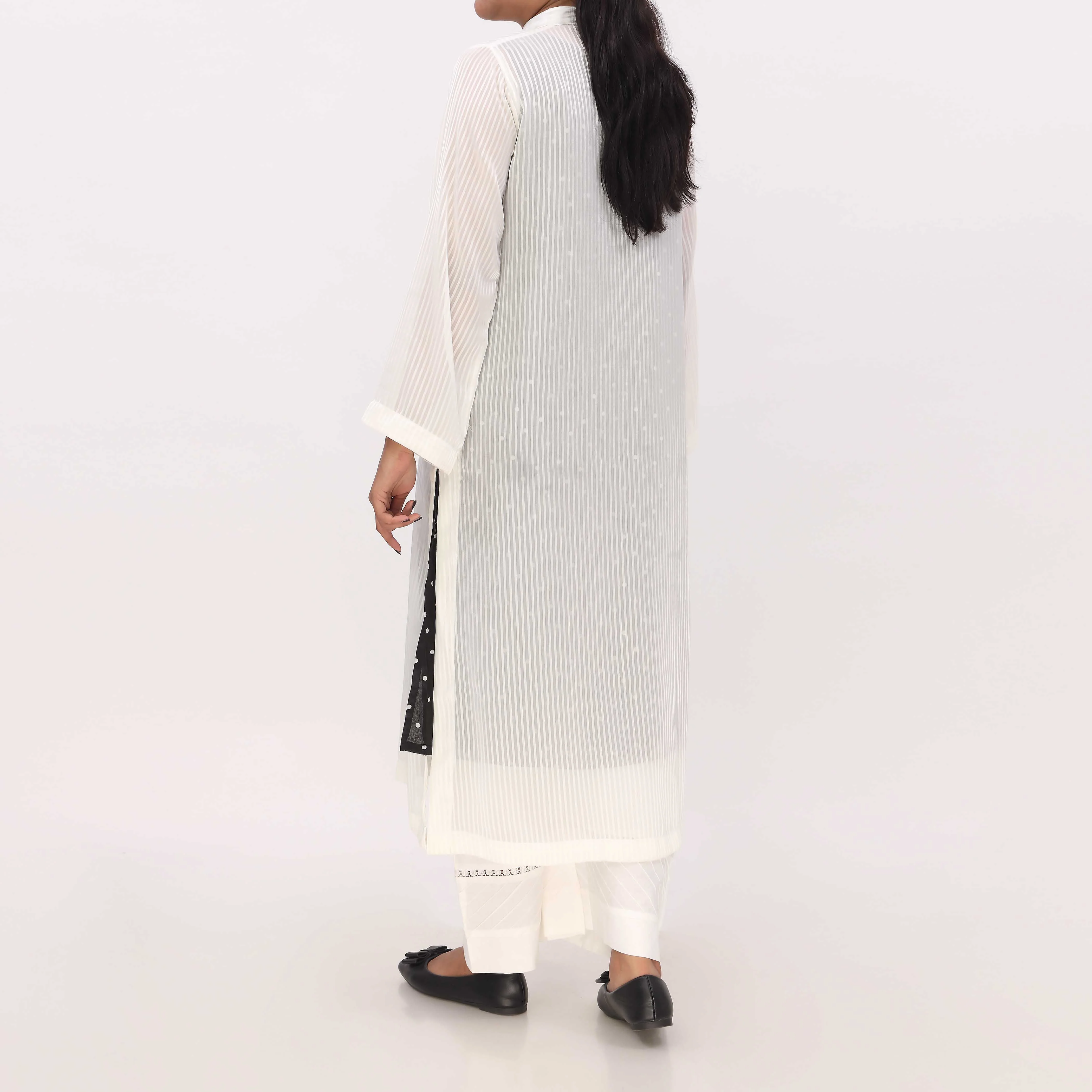 1PC- Georget Chiffon Shirt PW5006 - Image 5