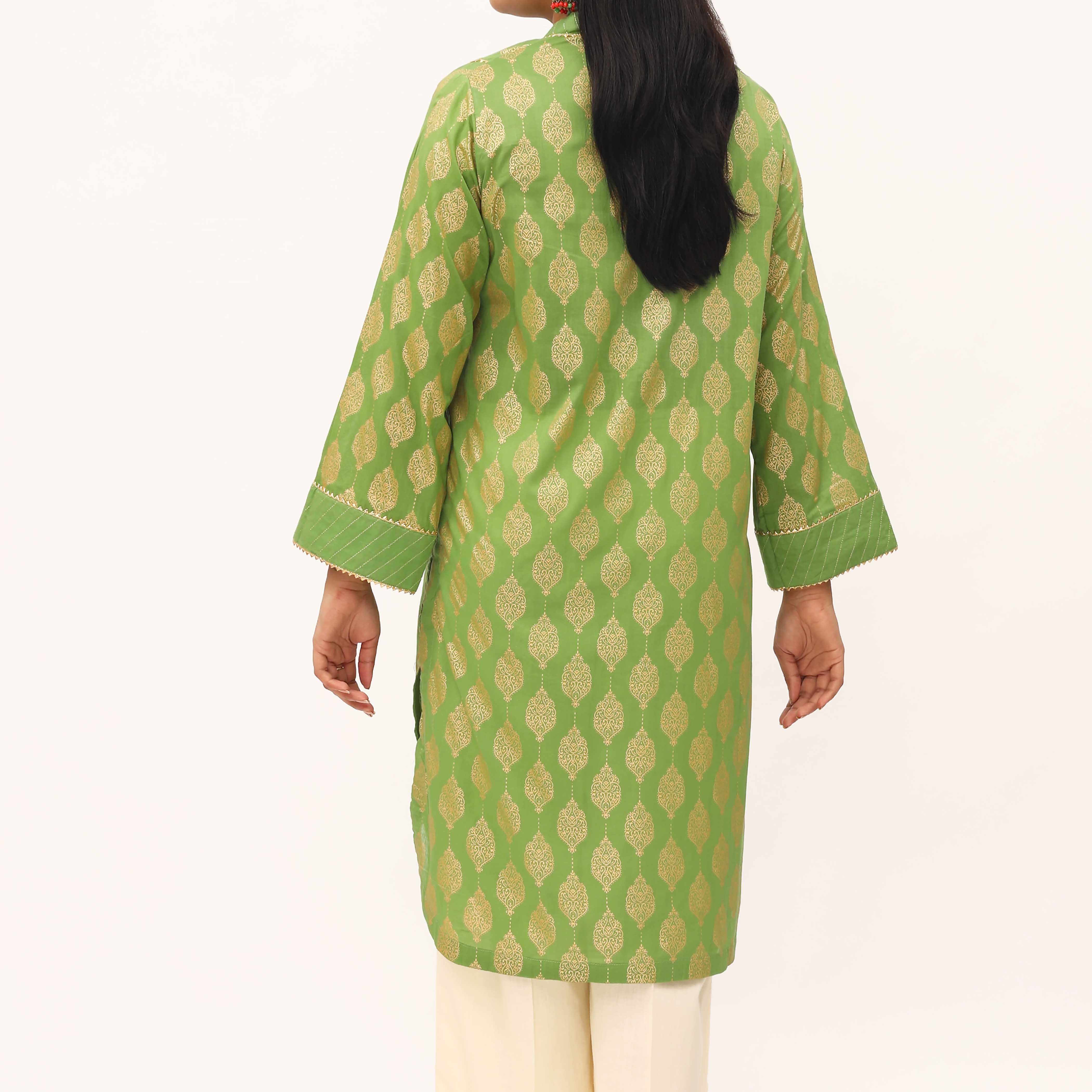 1PC- Gold Printed Lawn Shirt PS5079 - Image 4