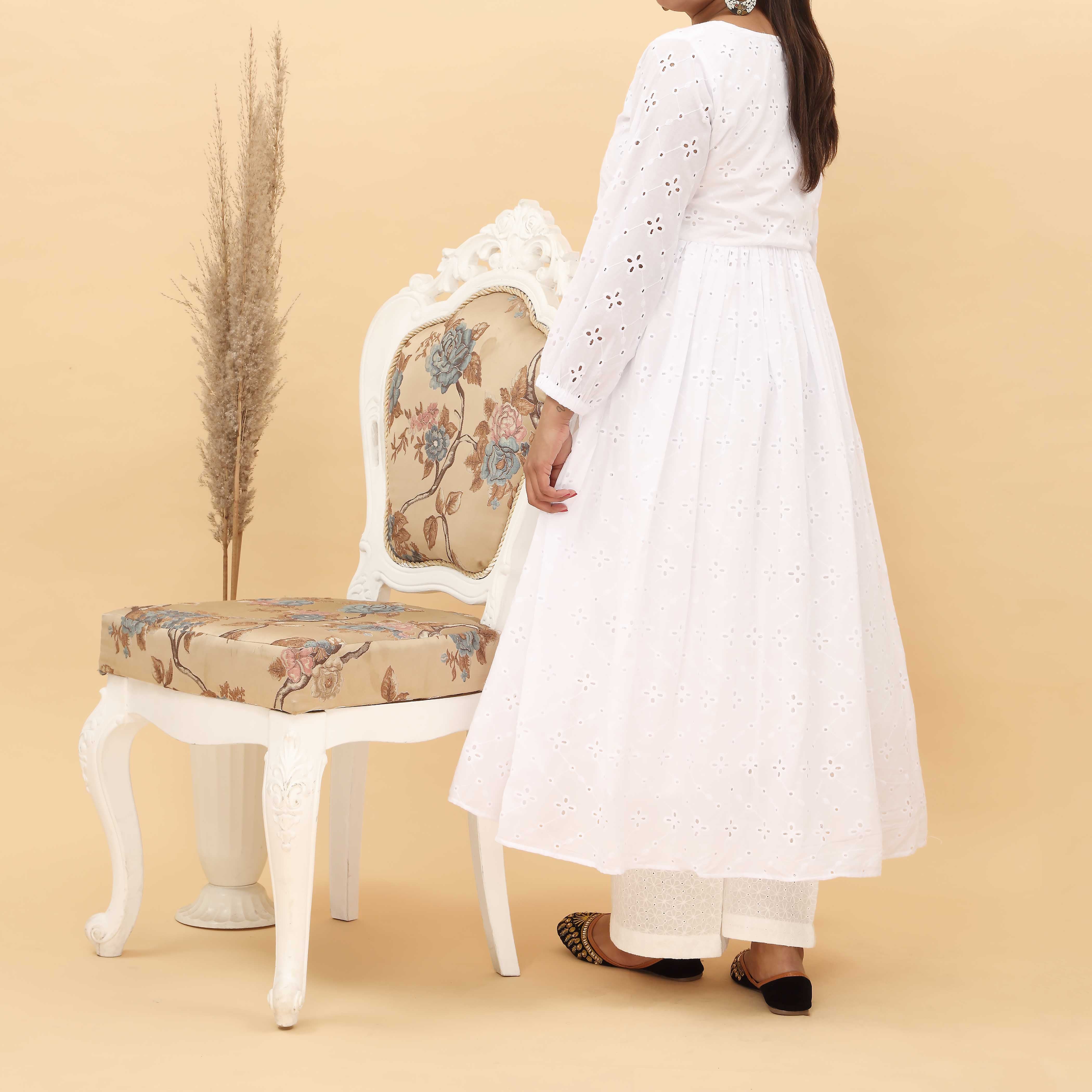 1PC- Schifili Embroidered Cotton Lawn Shirt With Lining PS5018 - Image 2