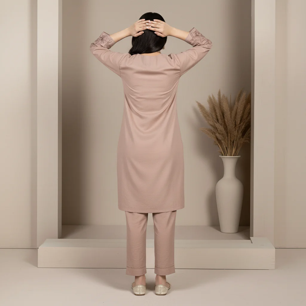 1PC Slub Khaddar Shirt PW5042 - Image 4