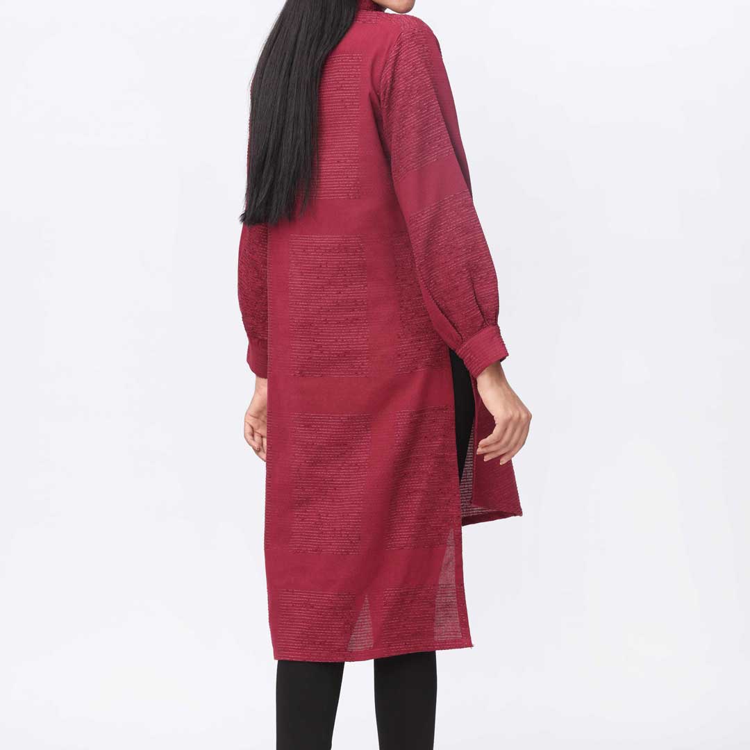1PC- Solid Flannel Shirt PW3239 - Image 3