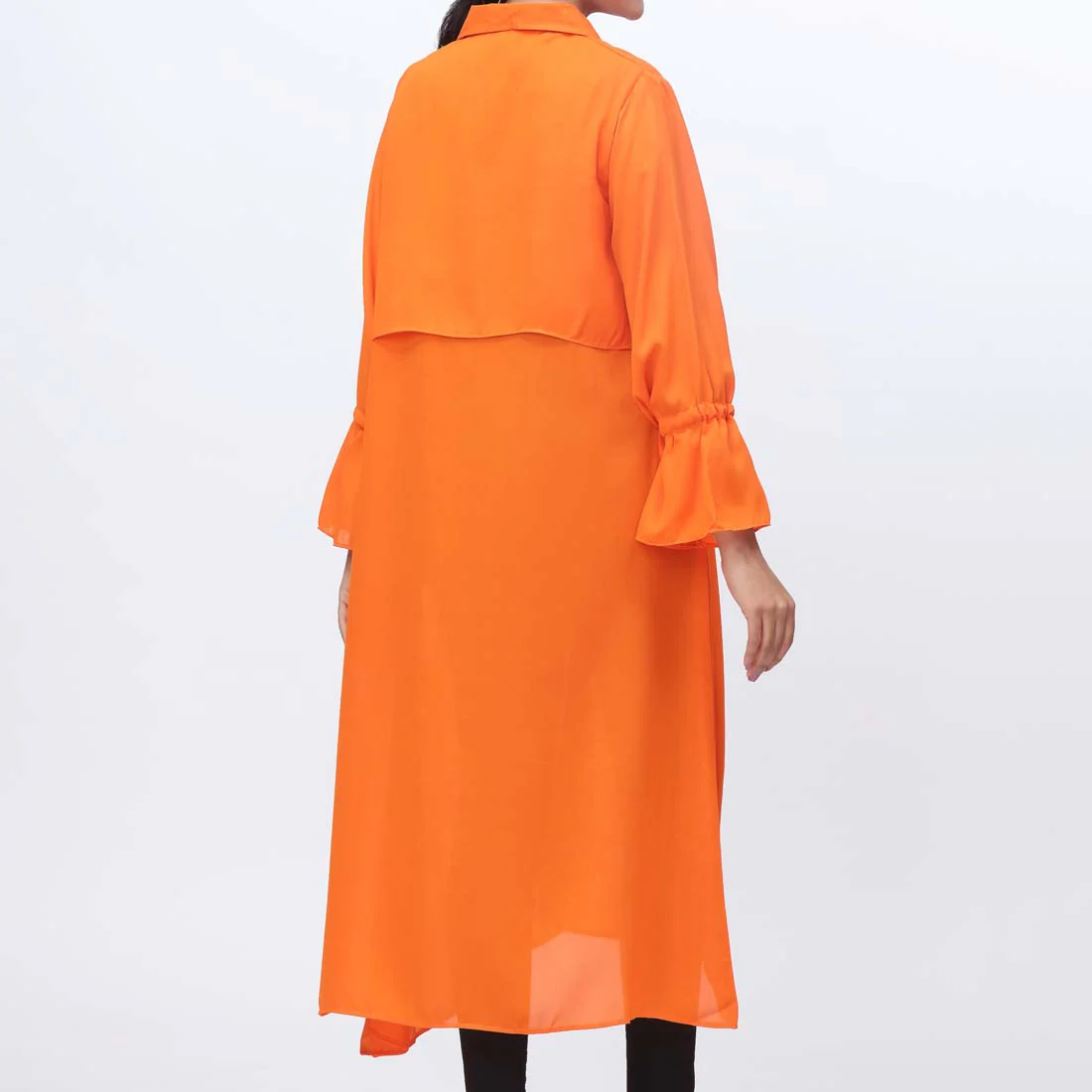 1PC- Solid Georgette Long ShirtÂ  PW3296 - Image 3