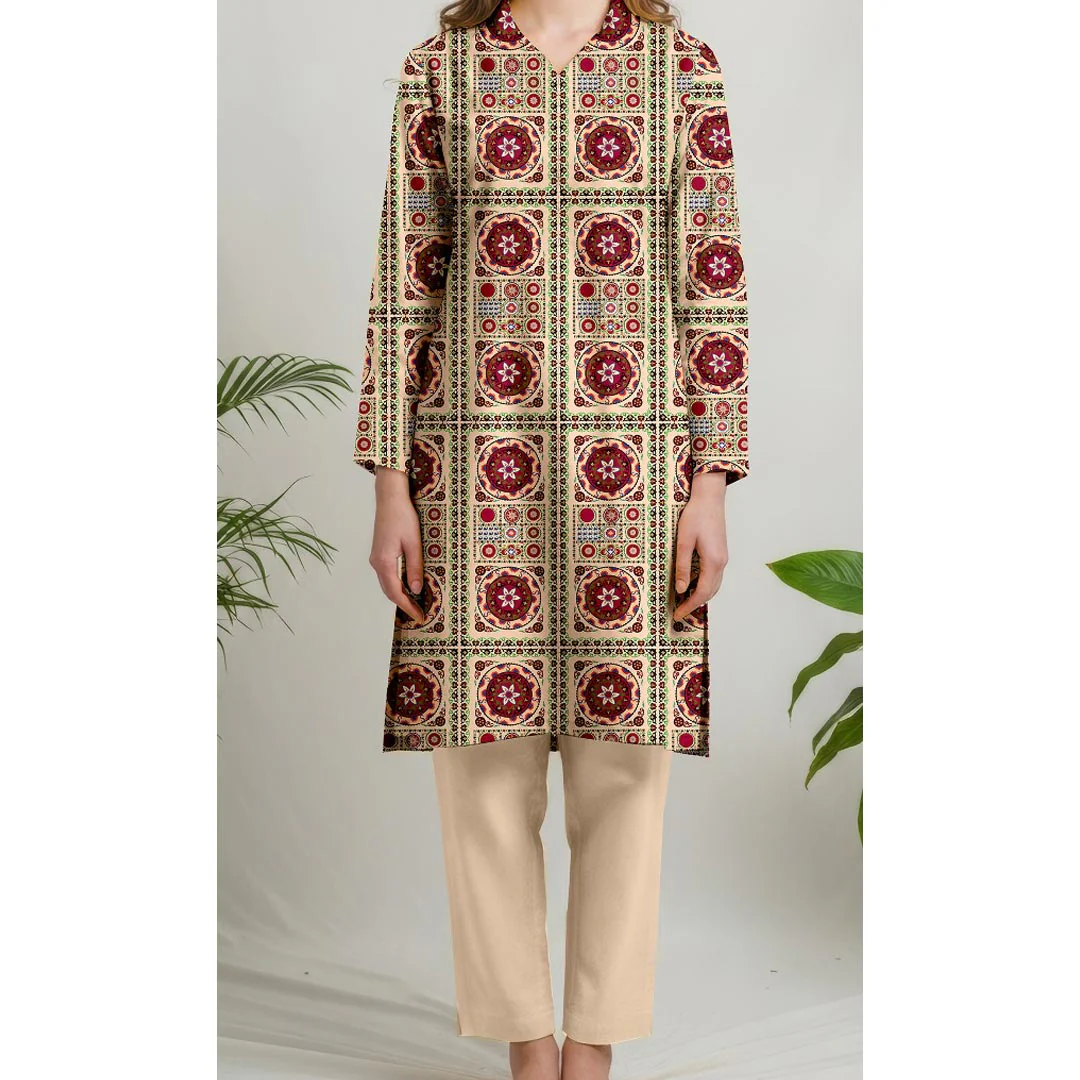 Unstitched Printed Shirt UW5088 - Image 2