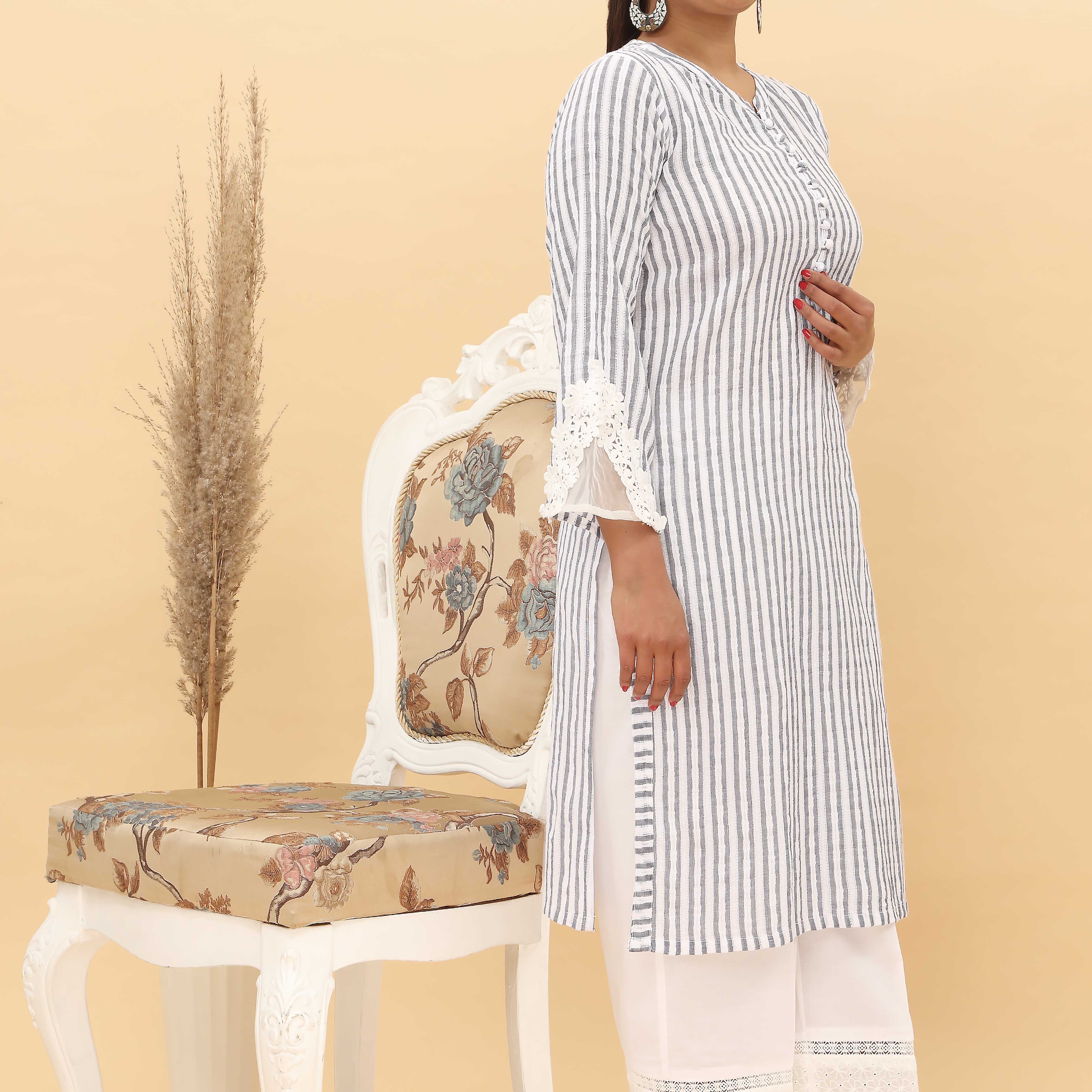 1PC- Yarn Dyed Jacquard Shirt PS5036 - Image 2