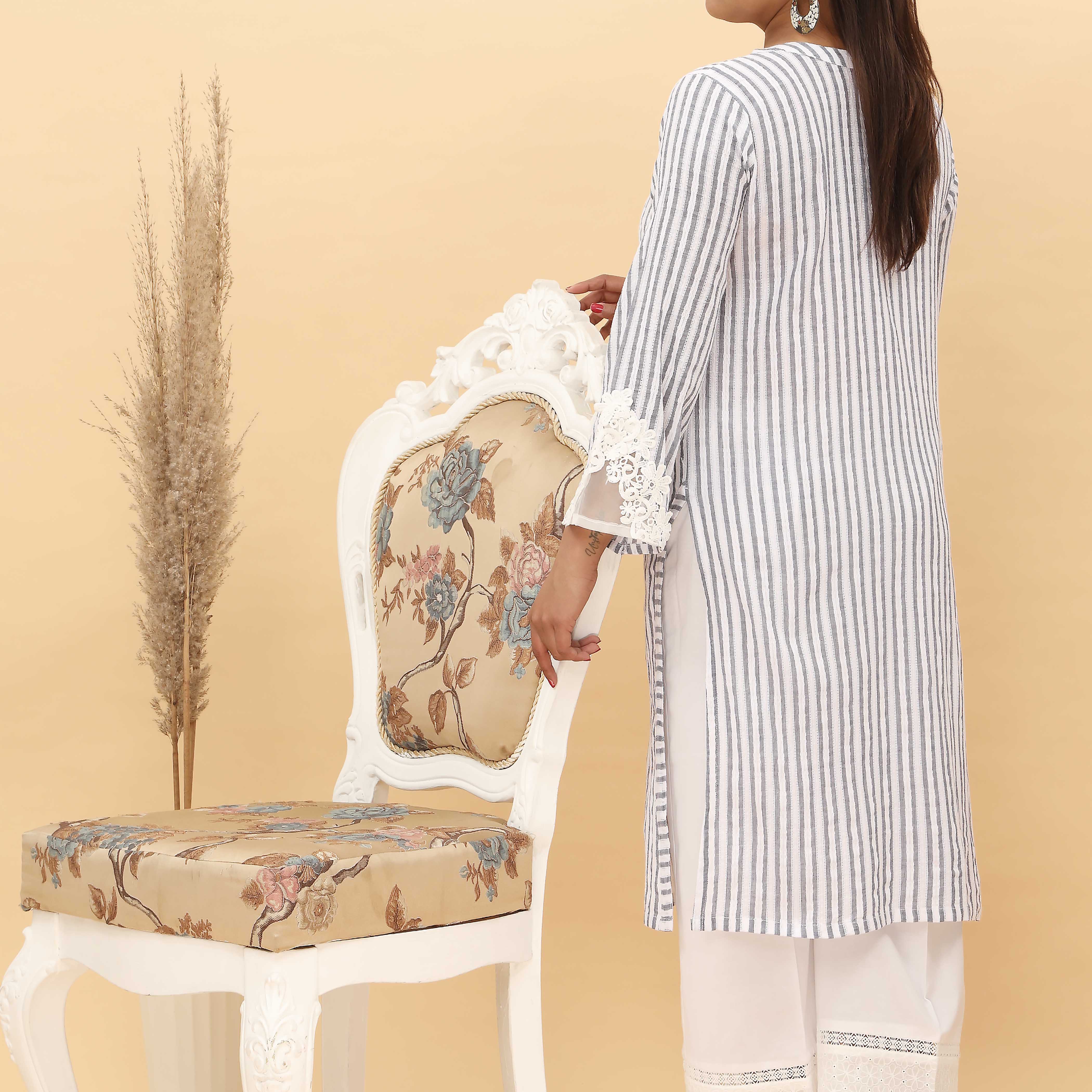 1PC- Yarn Dyed Jacquard Shirt PS5036 - Image 3