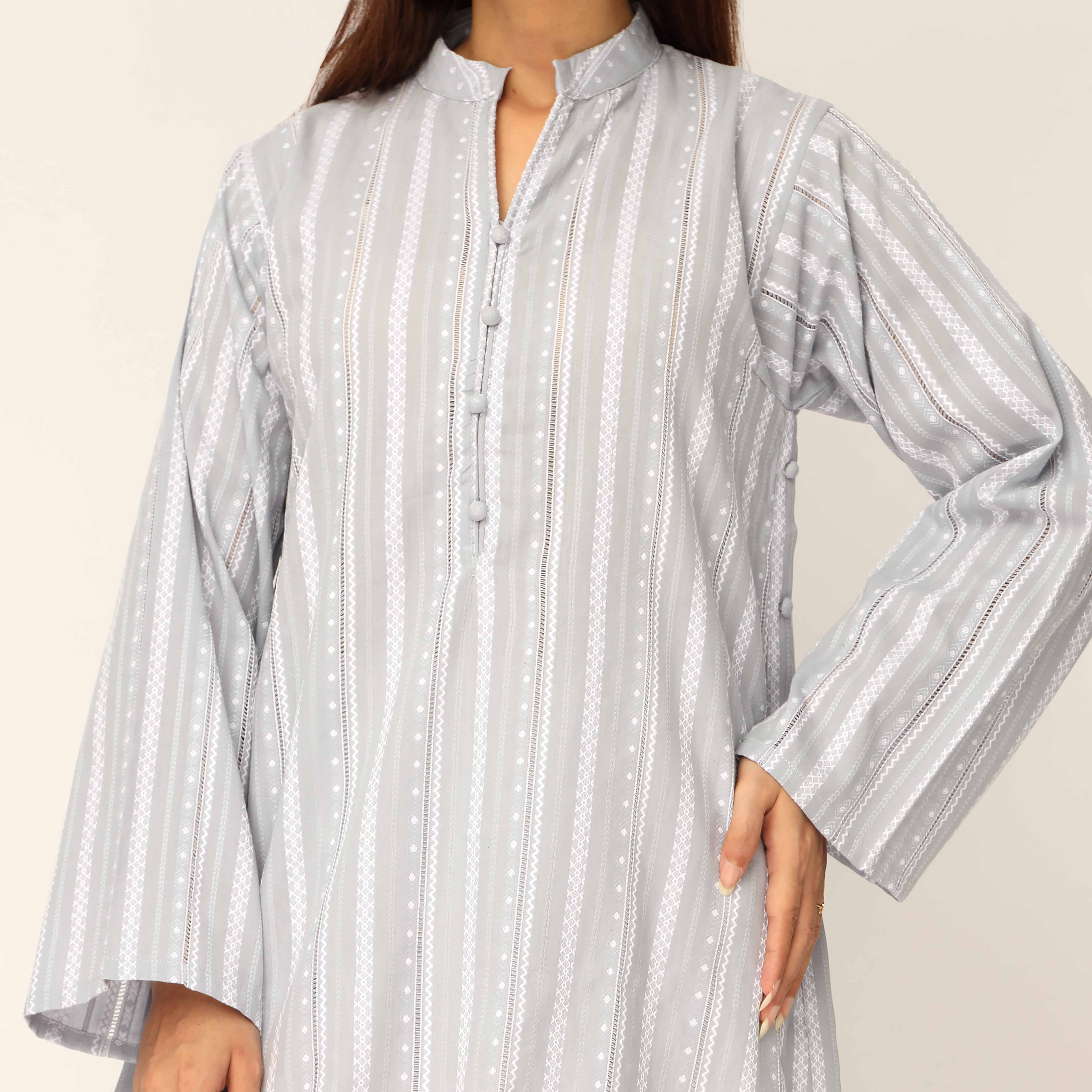 1PC- Yarn Dyed Jaquard Shirt PS5327 - Image 2