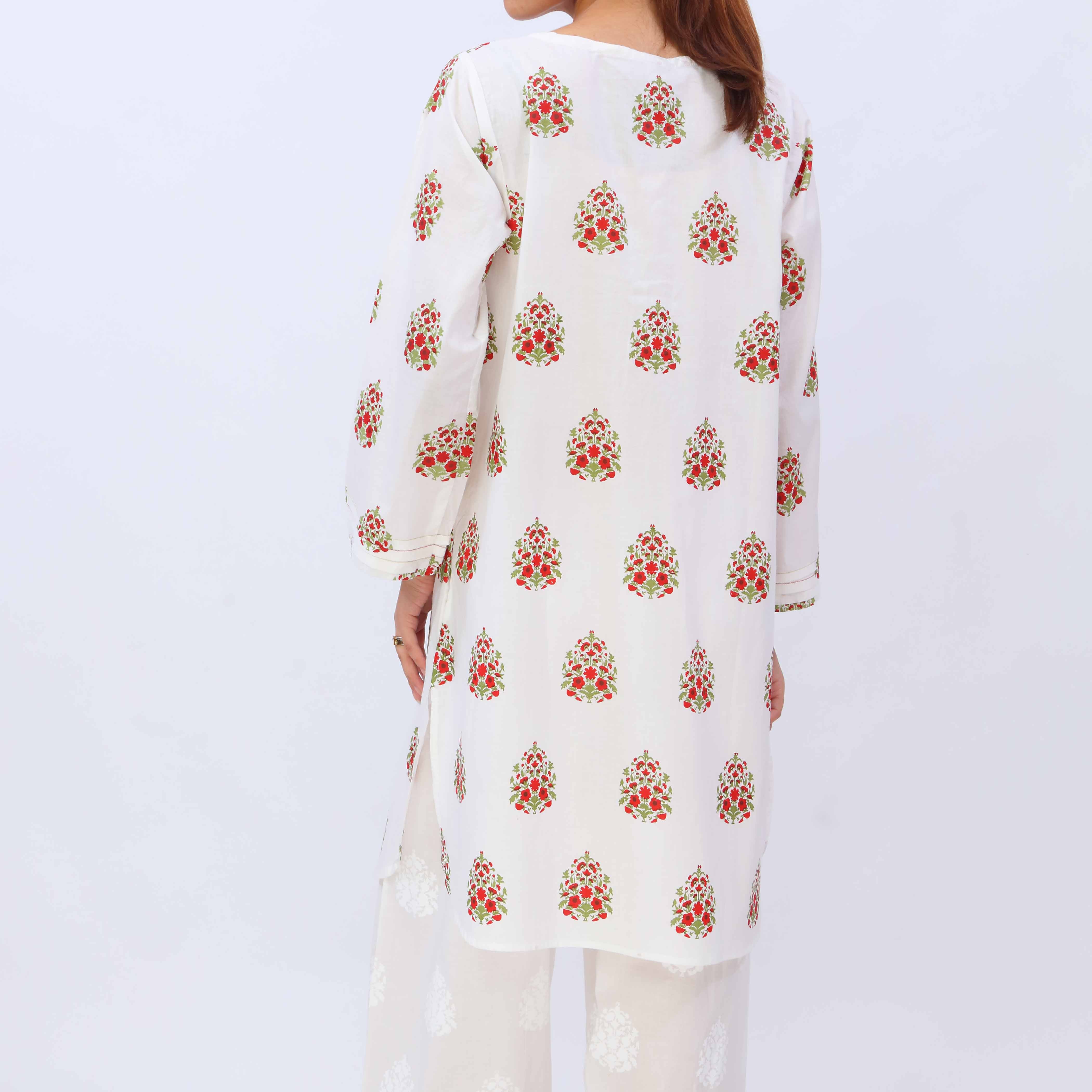 2 PC- Cotton Cambric Printed Suit PS5401 - Image 3