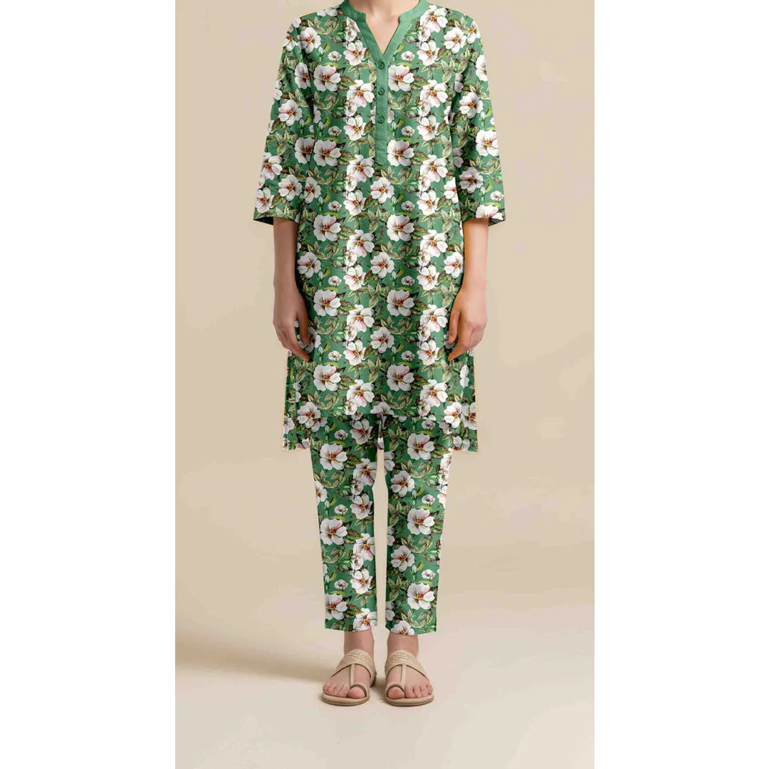 2PC Unstitched Printed Suit US5460 - Image 2