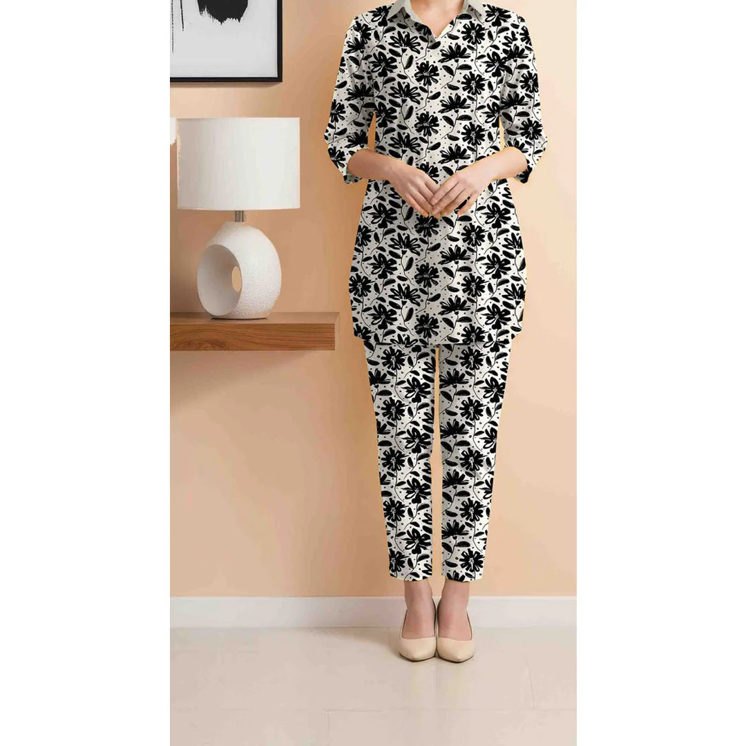 2PC Unstitched Printed Suit US5464 - Image 2