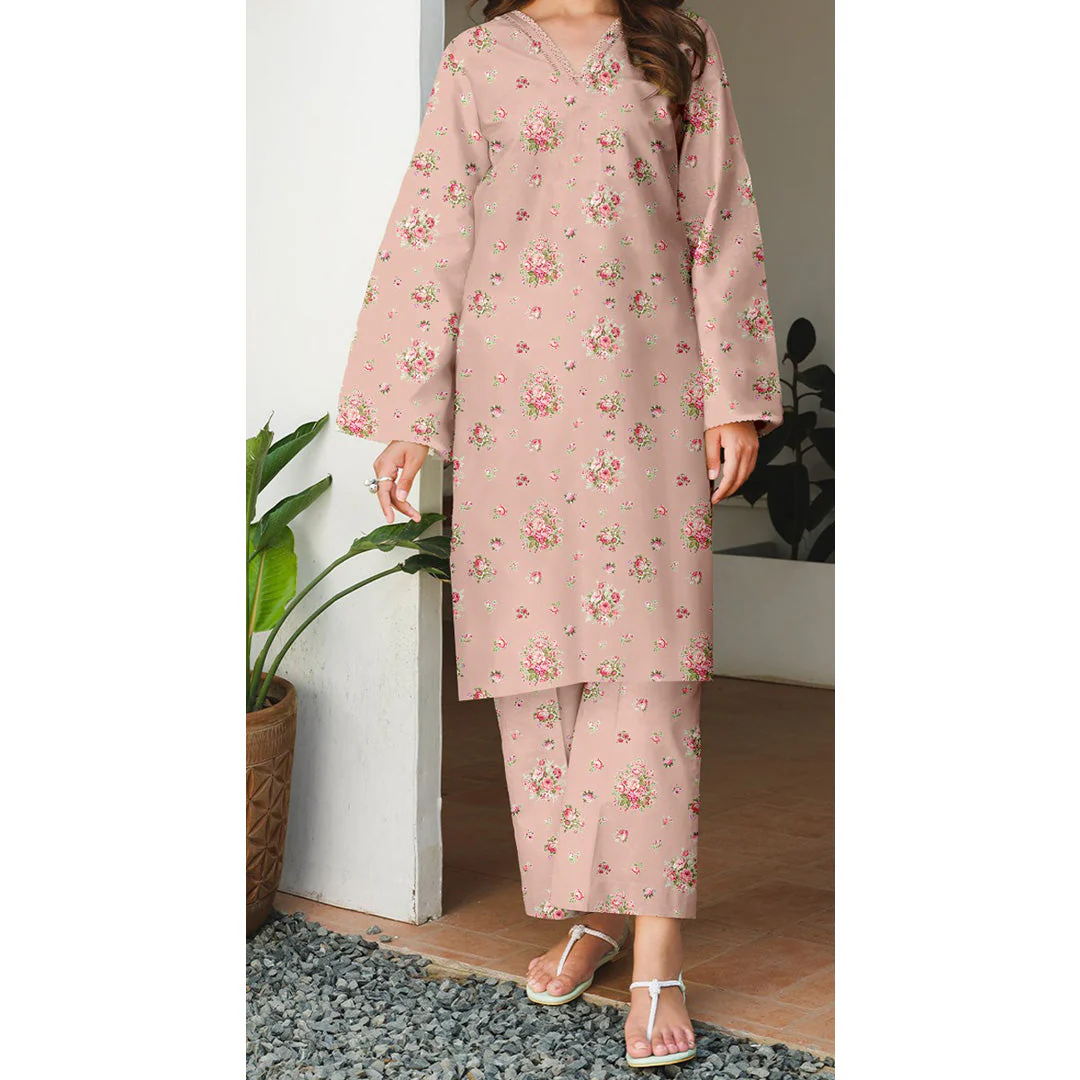 2PC Unstitched Printed Suit US5514 - Image 2