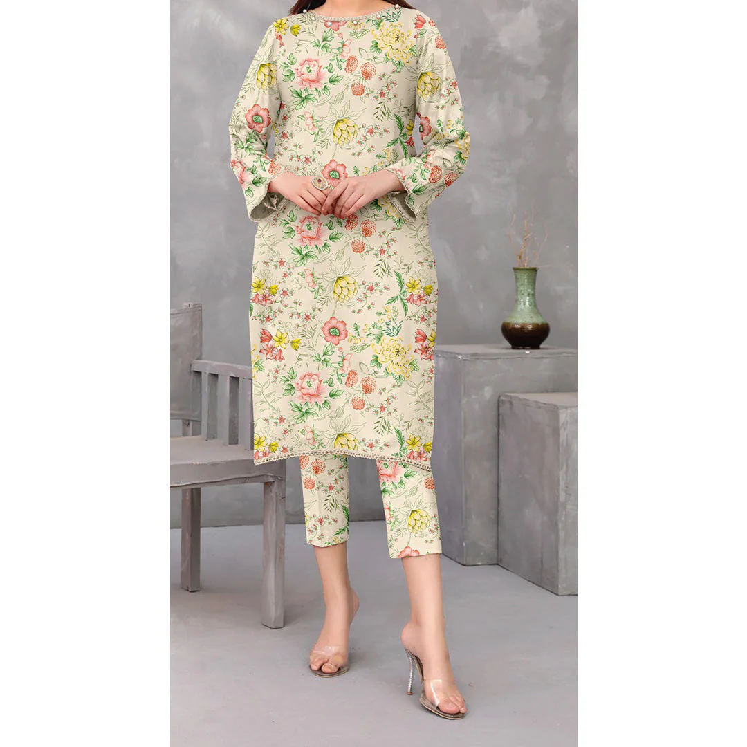 2PC Unstitched Printed Suit US5515 - Image 2