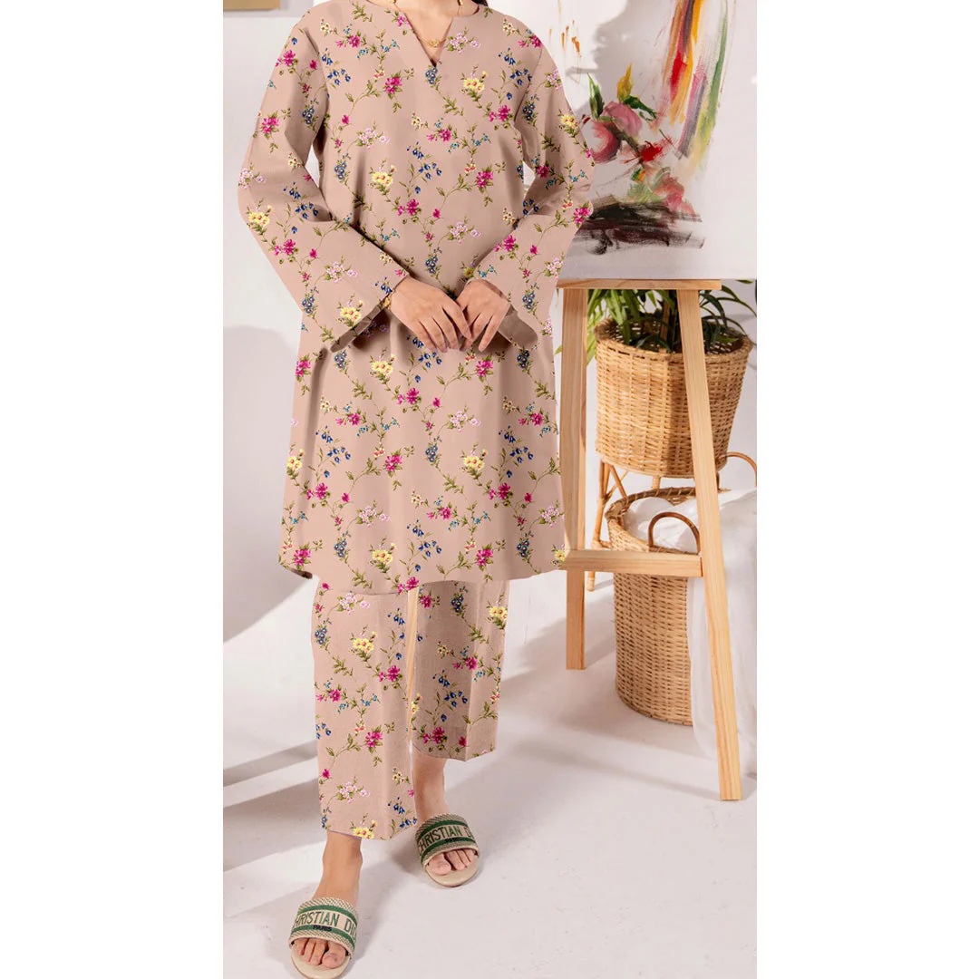 2PC Unstitched Printed Suit US5522 - Image 2