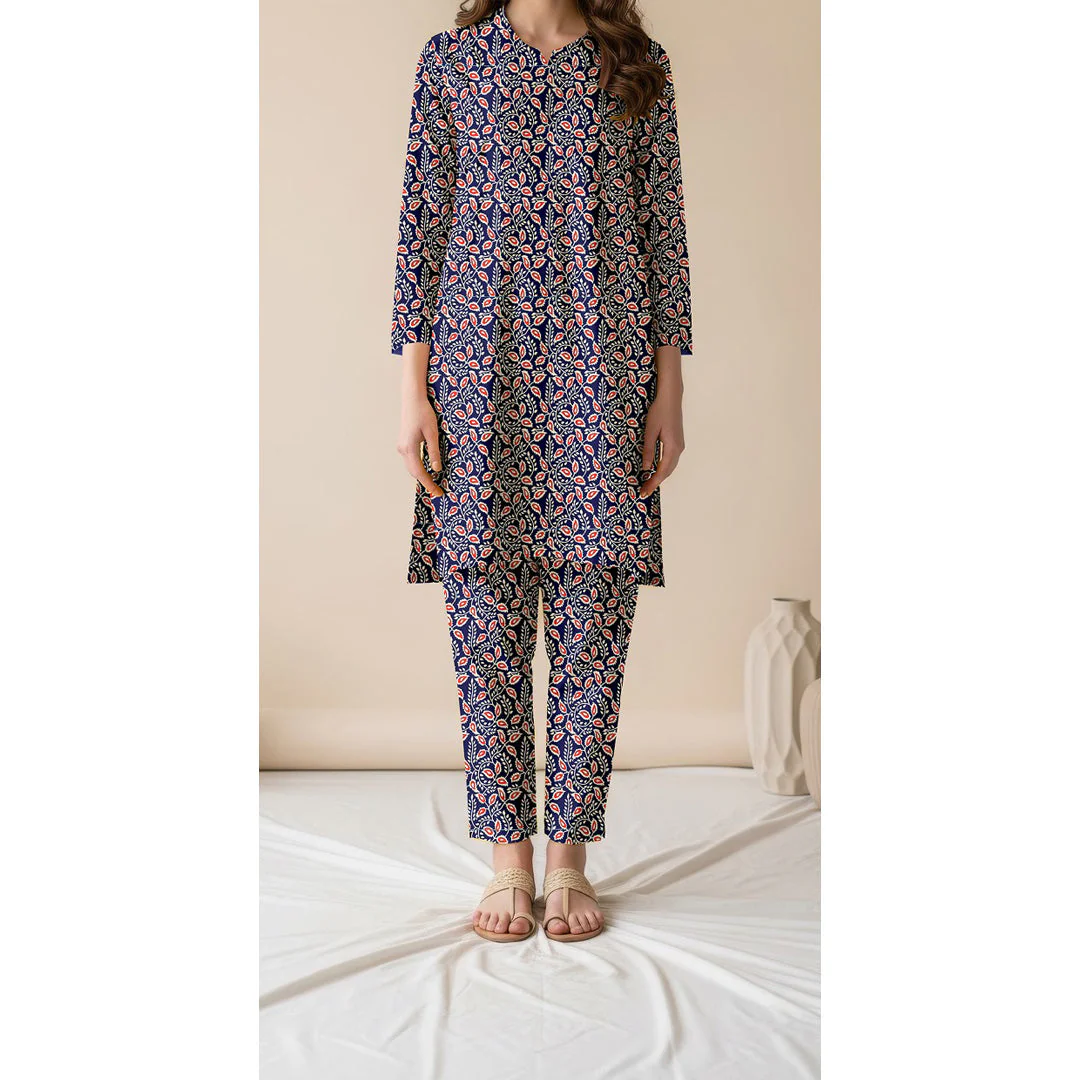 2 PC Unstitched Slub Khaddar Suit UW5032 - Image 2
