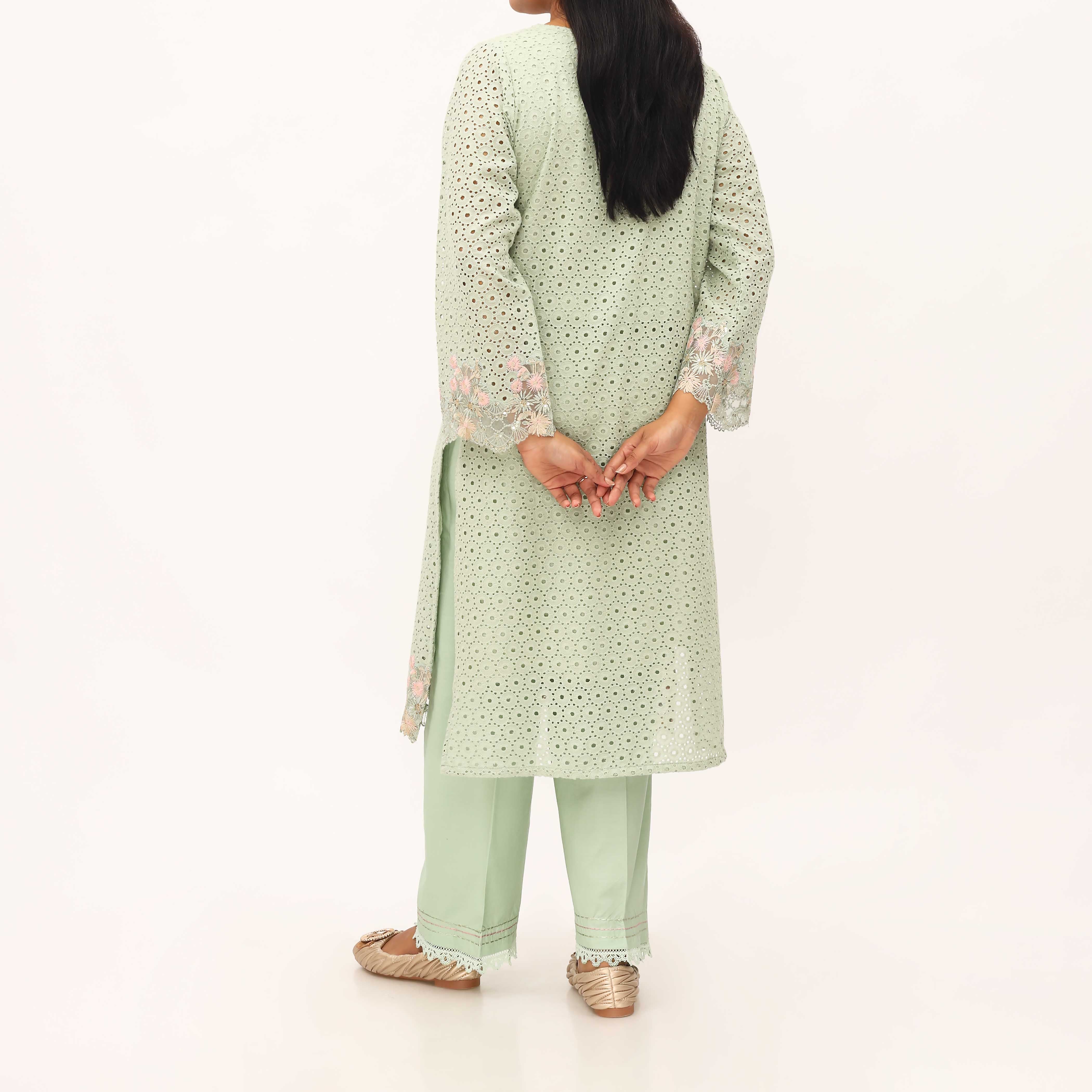 2PC- Chikan Schiffli Lawn Suit PS5334 - Image 4