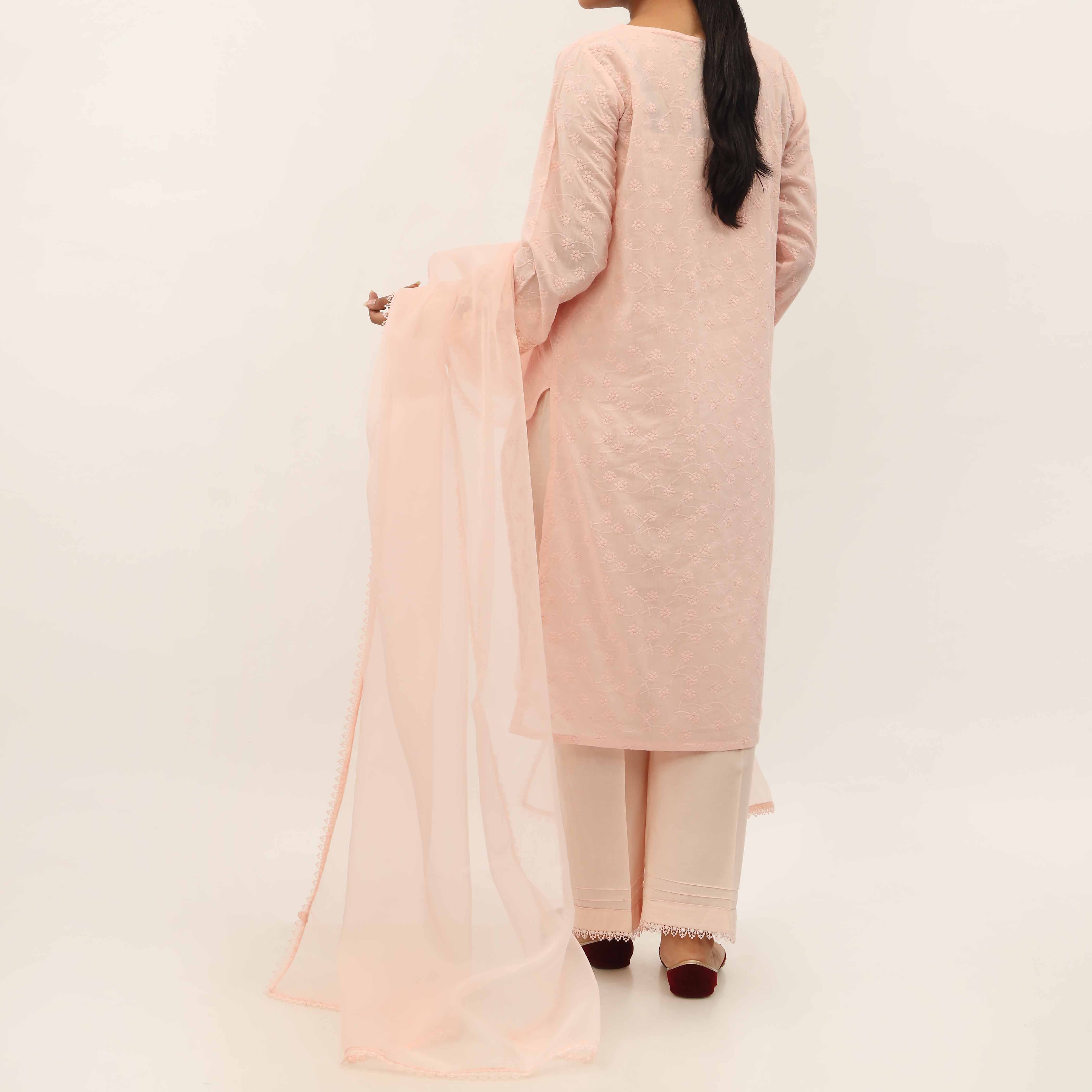 2PC- Chikankari Embroiderd Lawn Suit PS5322 - Image 4