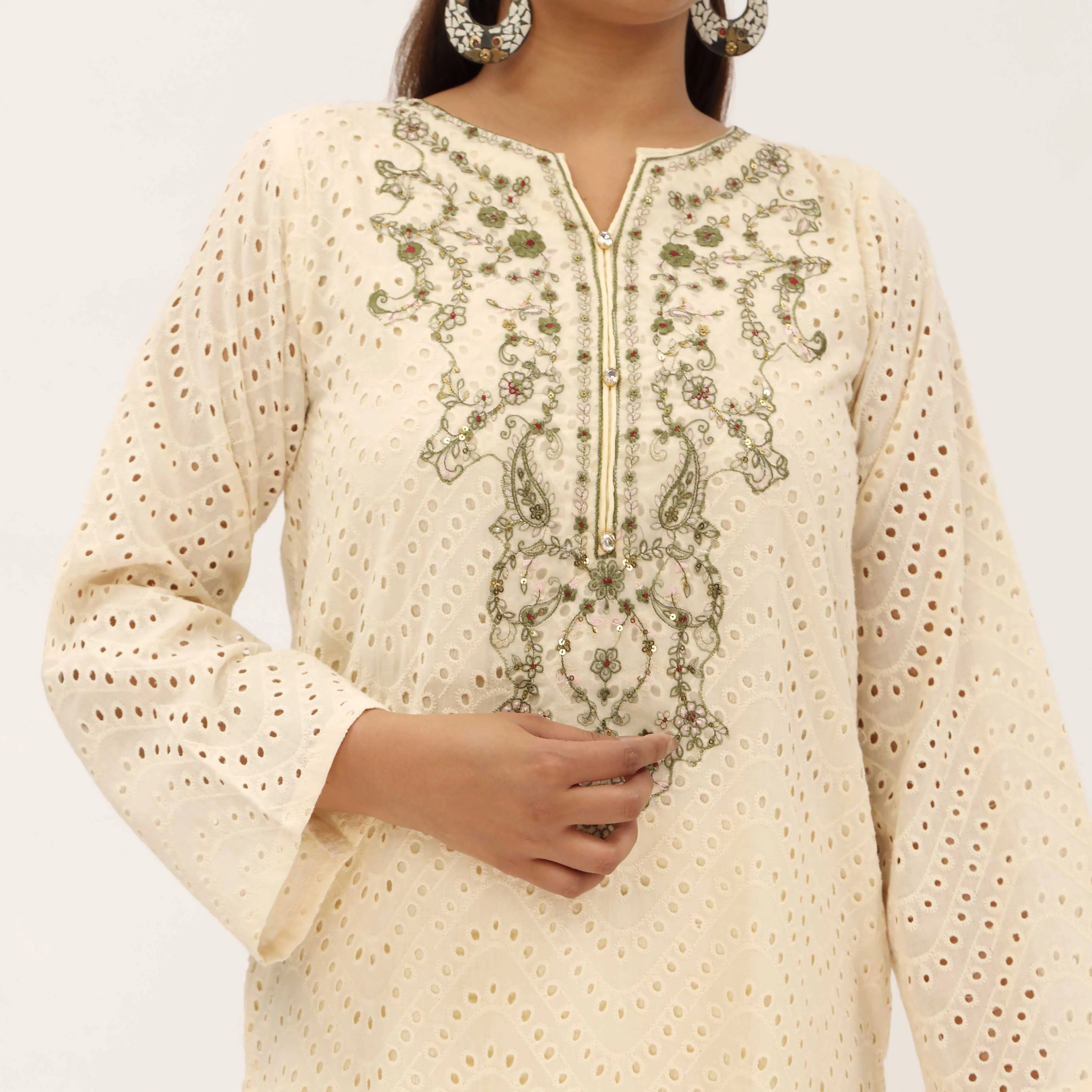 2PC- Chikankari Schifili Suit PS5292 - Image 2