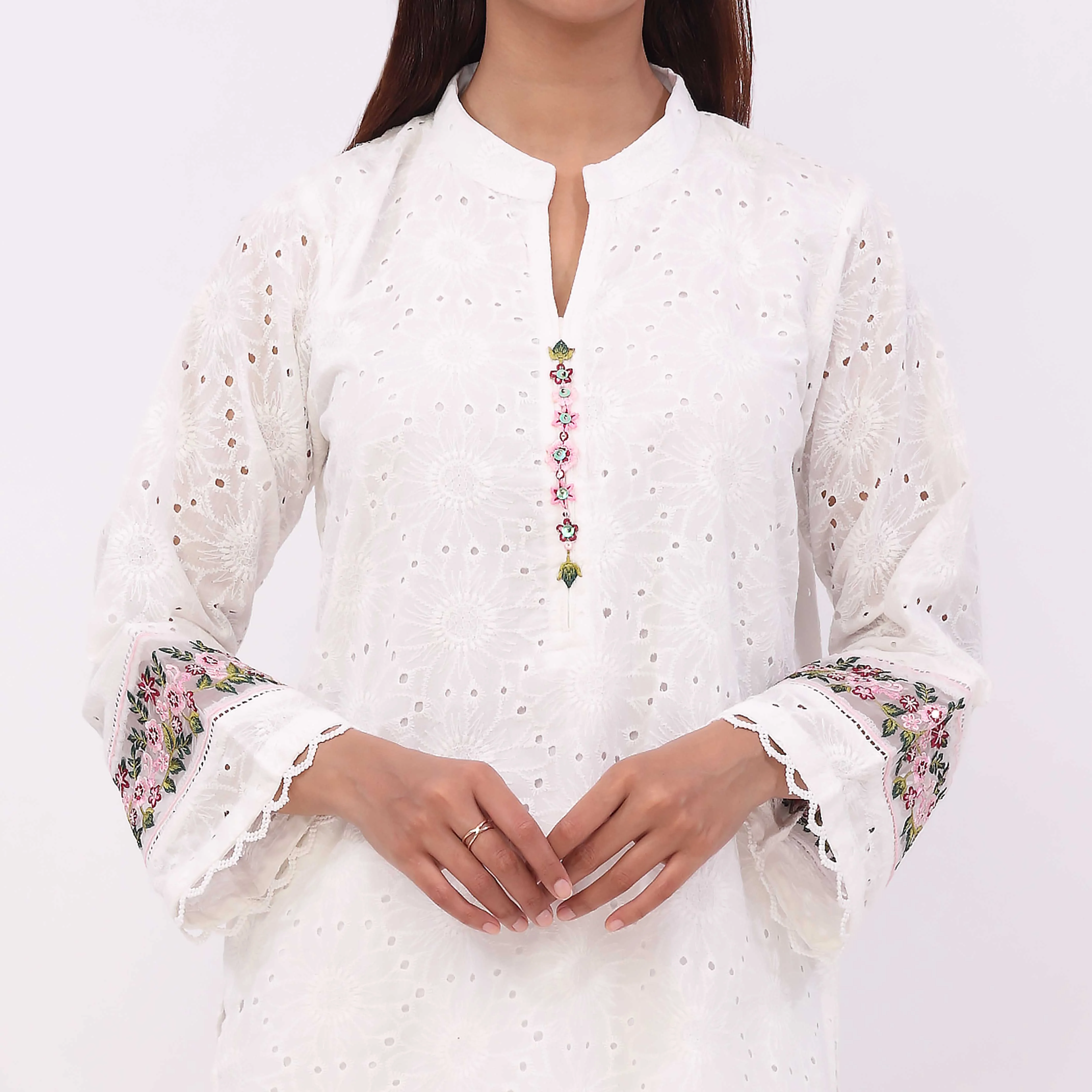 2PC- Chikan Kari Lawn Suit PS5296 - Image 2