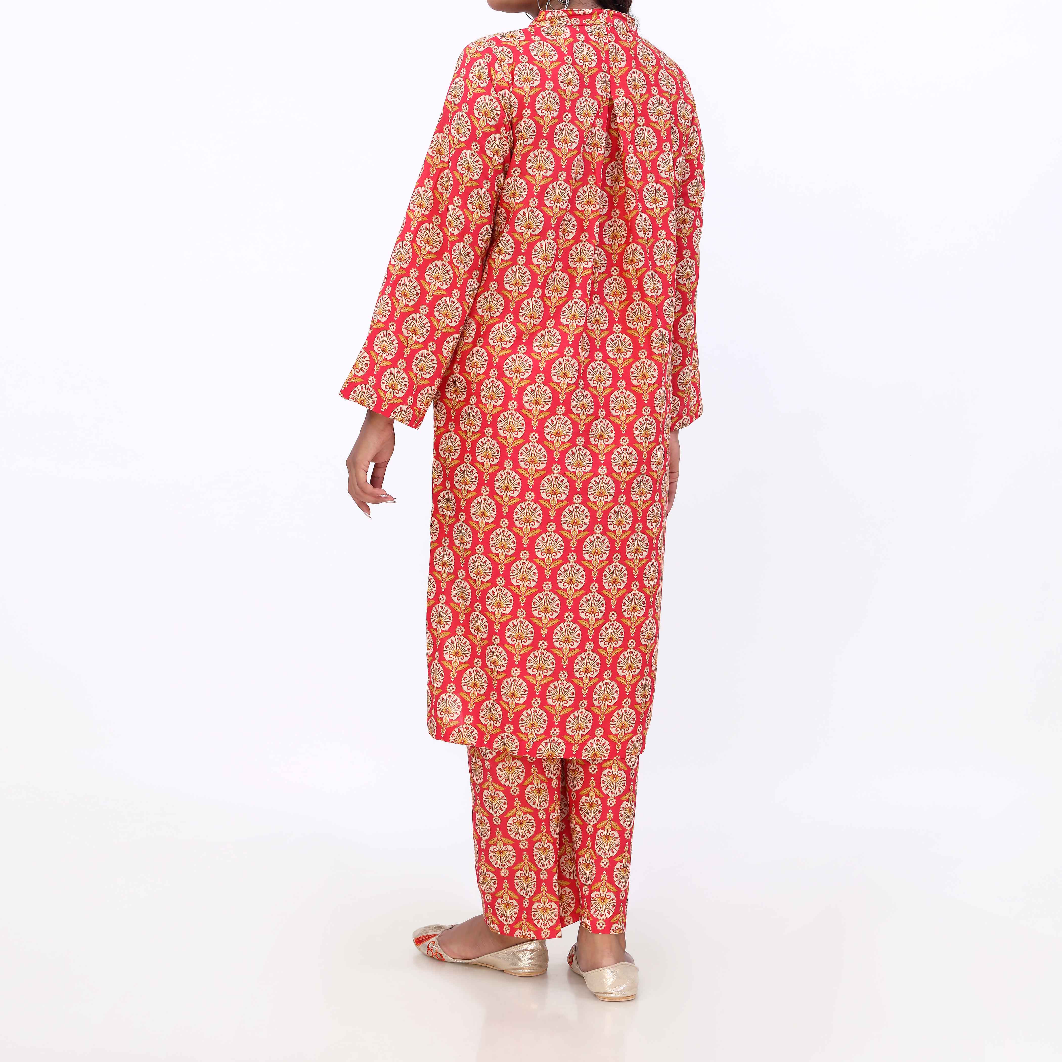 2PC- Cotton Cambric Printed Suit PW5065 - Image 4