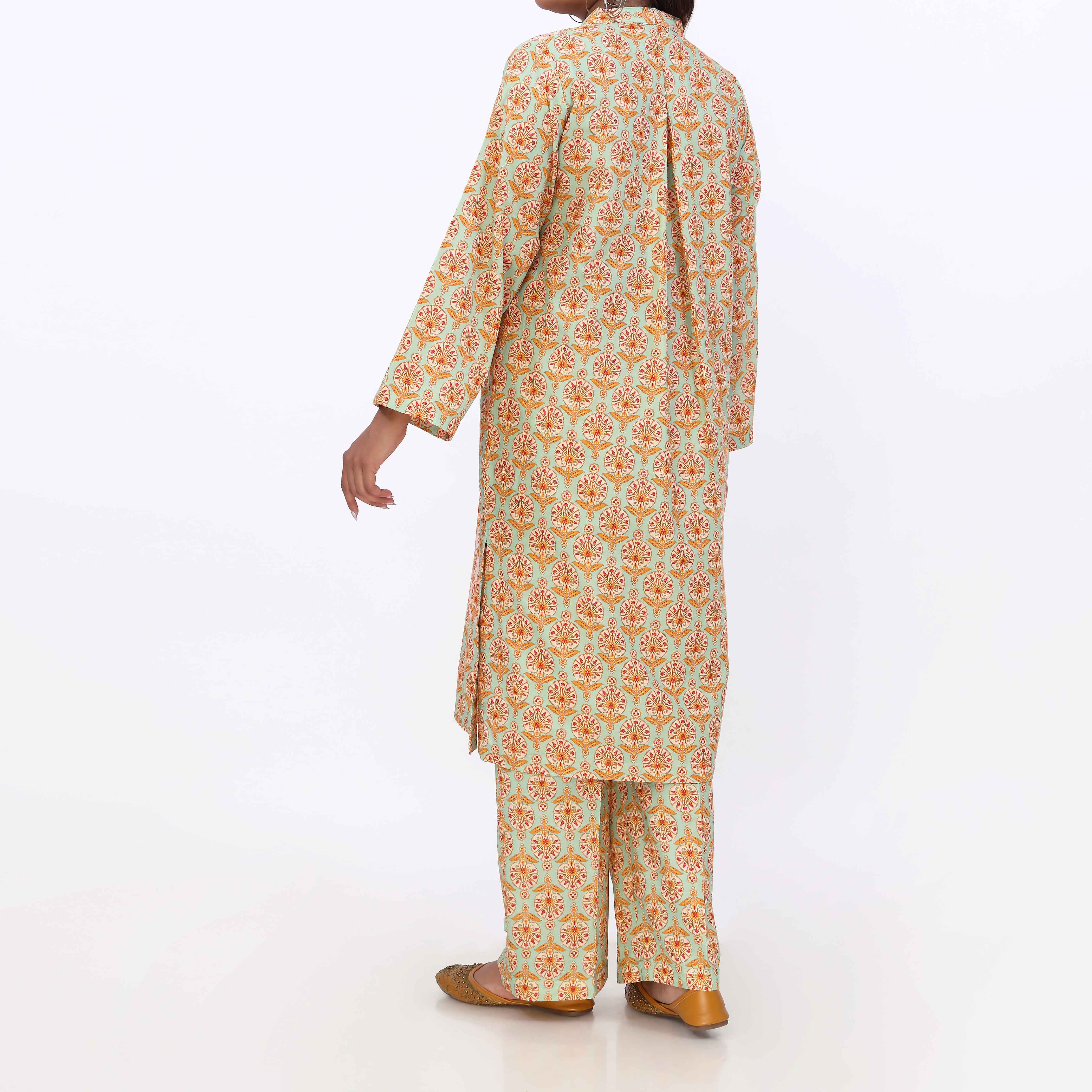 2PC- Cotton Cambric Printed Suit PW5066 - Image 3