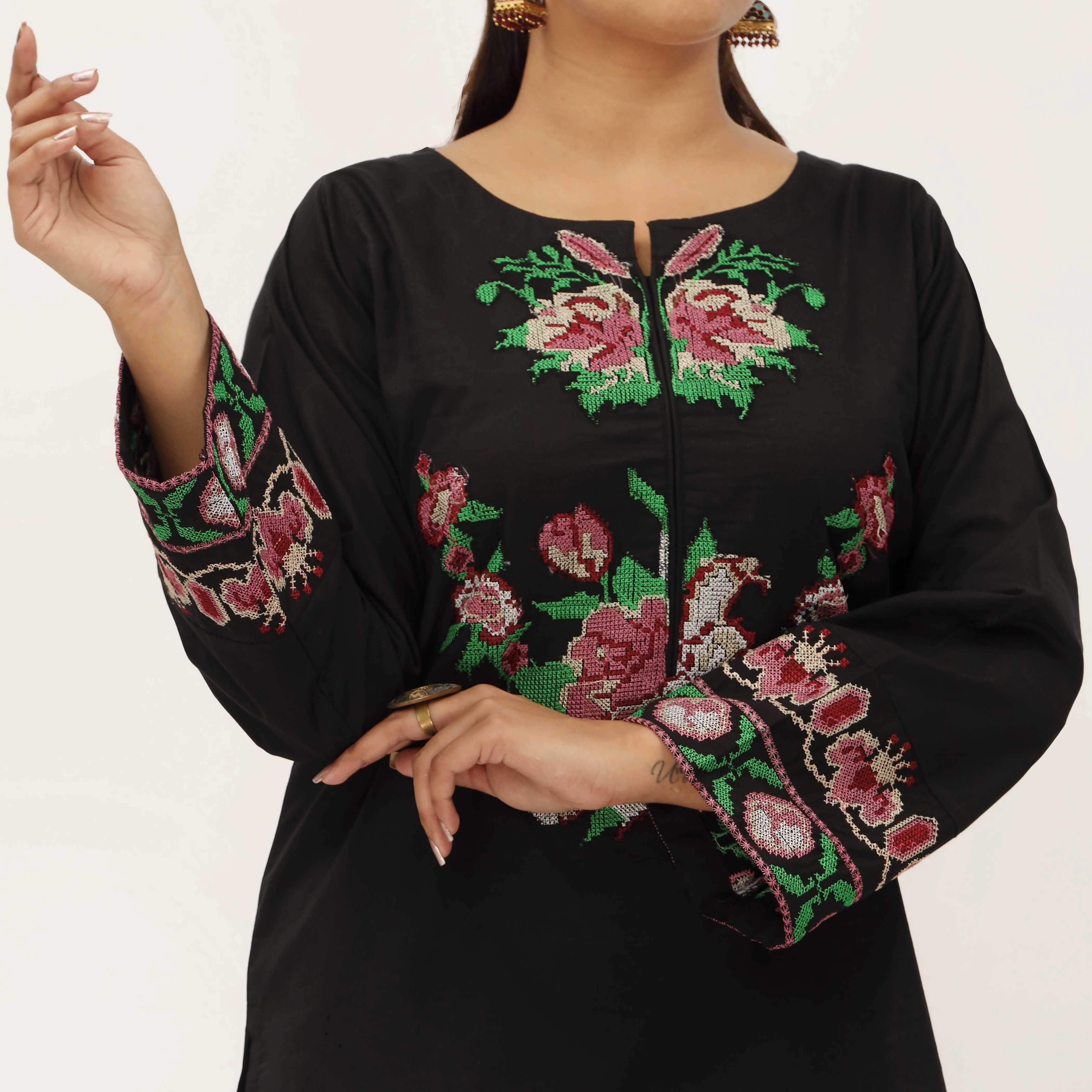 2PC- Cotton Cambric Suit PS5084 - Image 3
