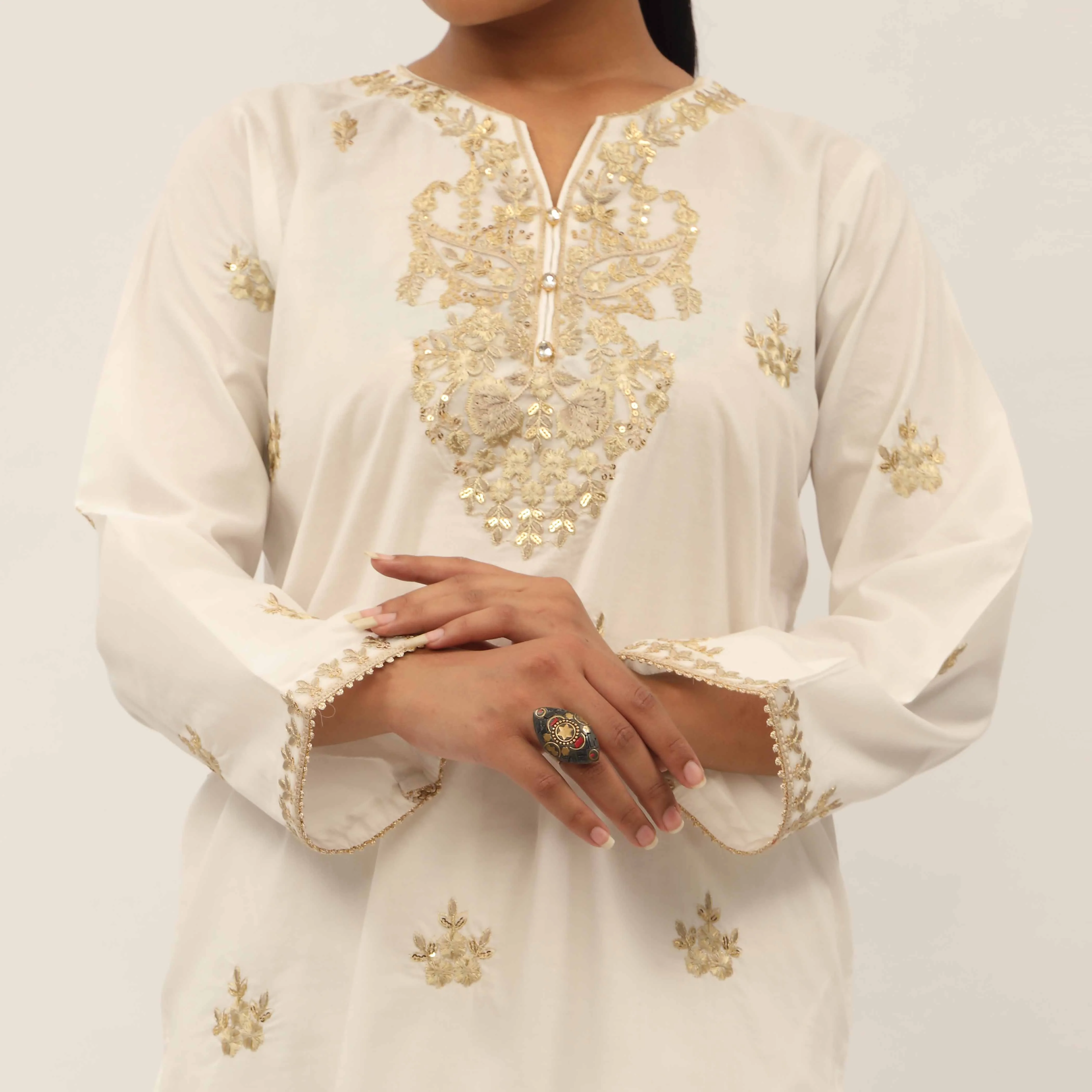 2PC- Cotton Cambric Suit PS5294 - Image 2