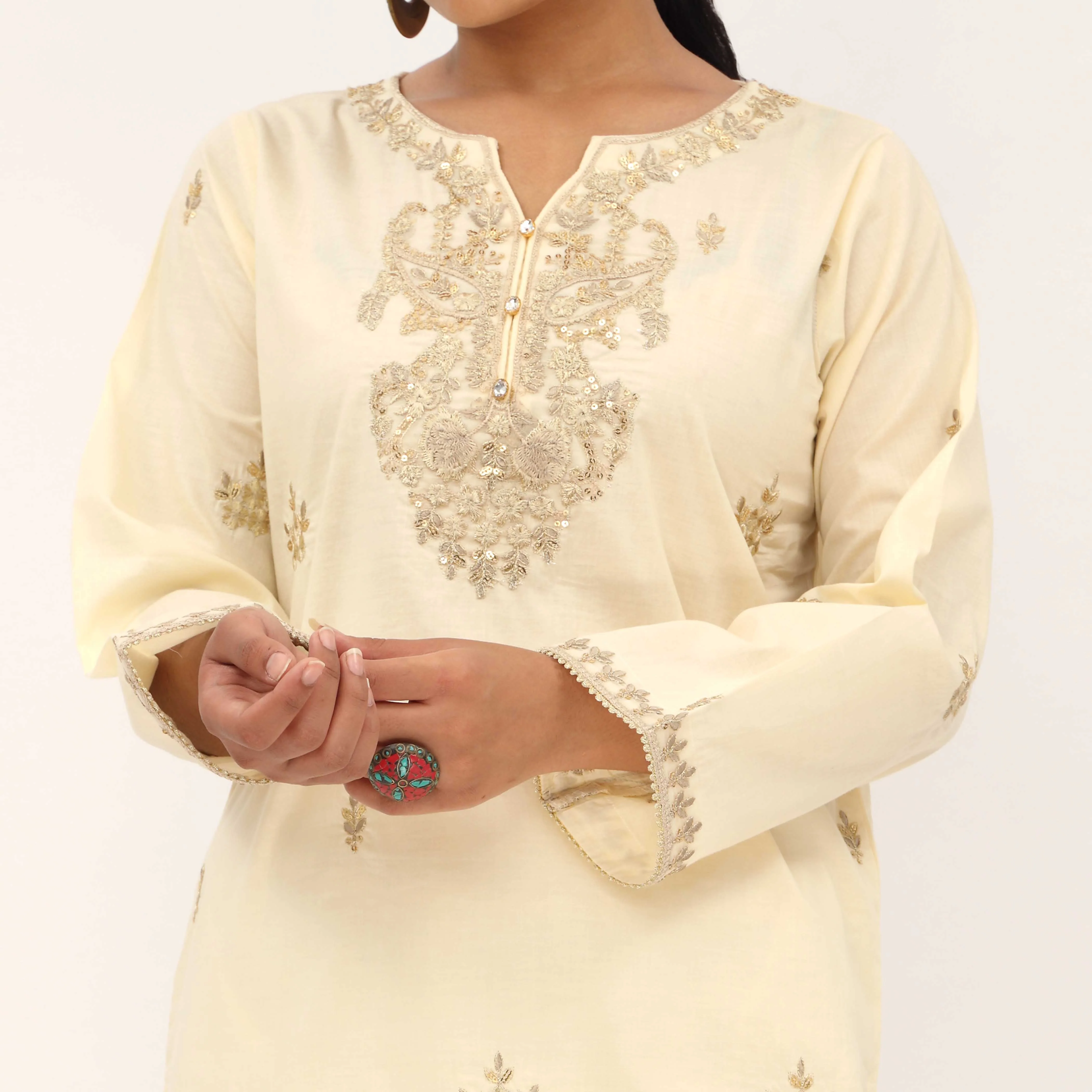 2PC- Cotton Cambric Suit PS5295 - Image 2