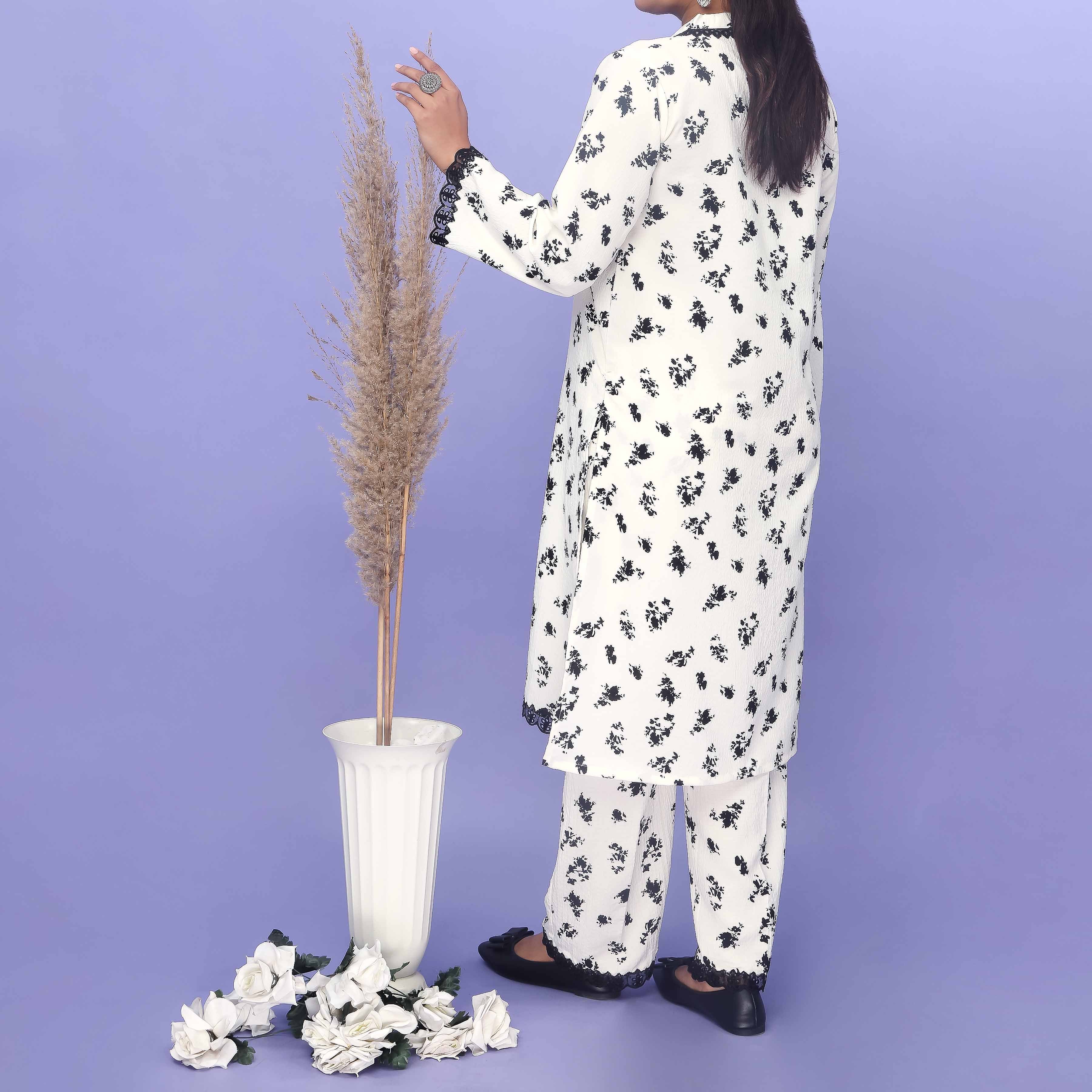 2PC- Crinkle Cotton Suit PS5002 - Image 3
