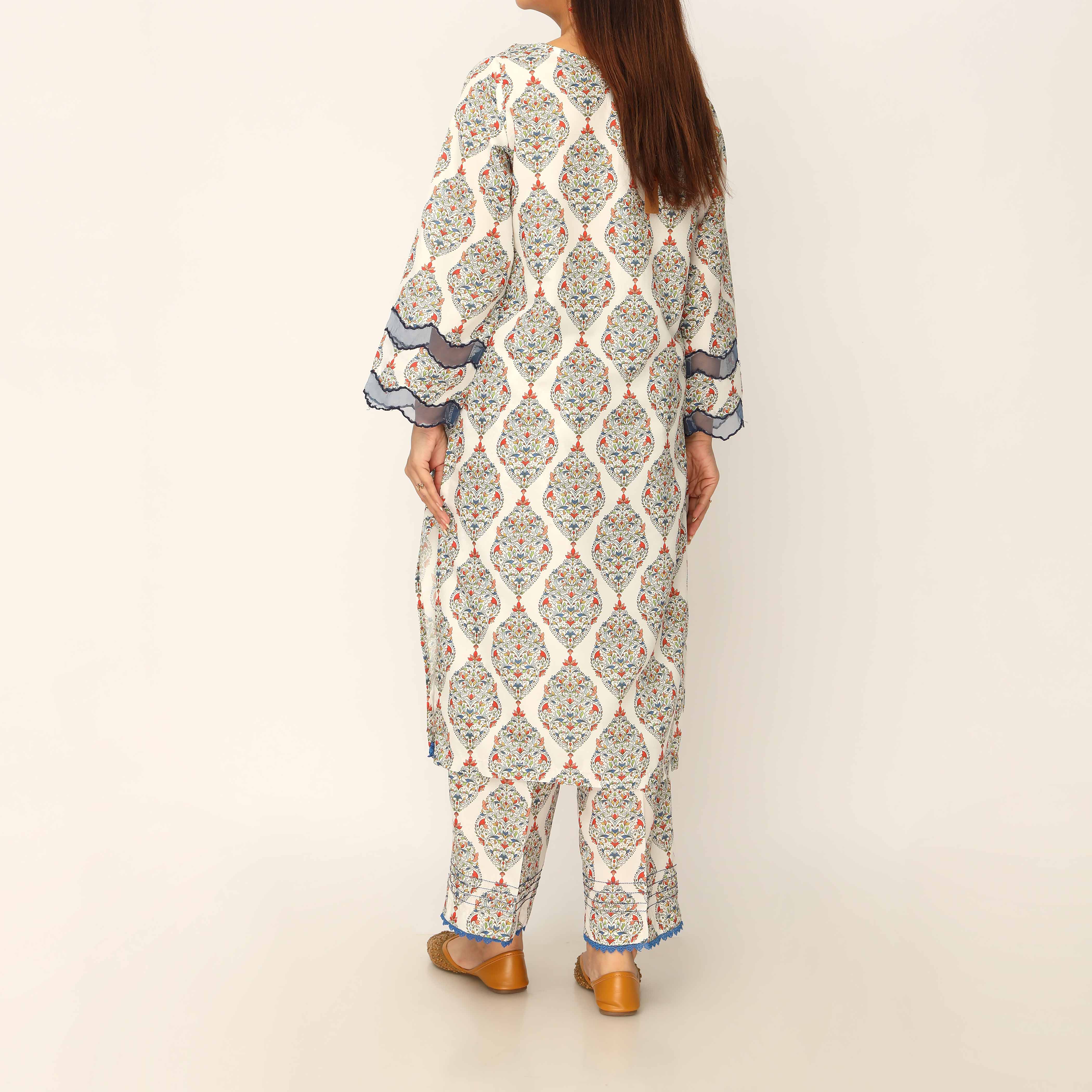 2PC- Digital Printed Cambric Co-ord Set PS5232 - Image 4