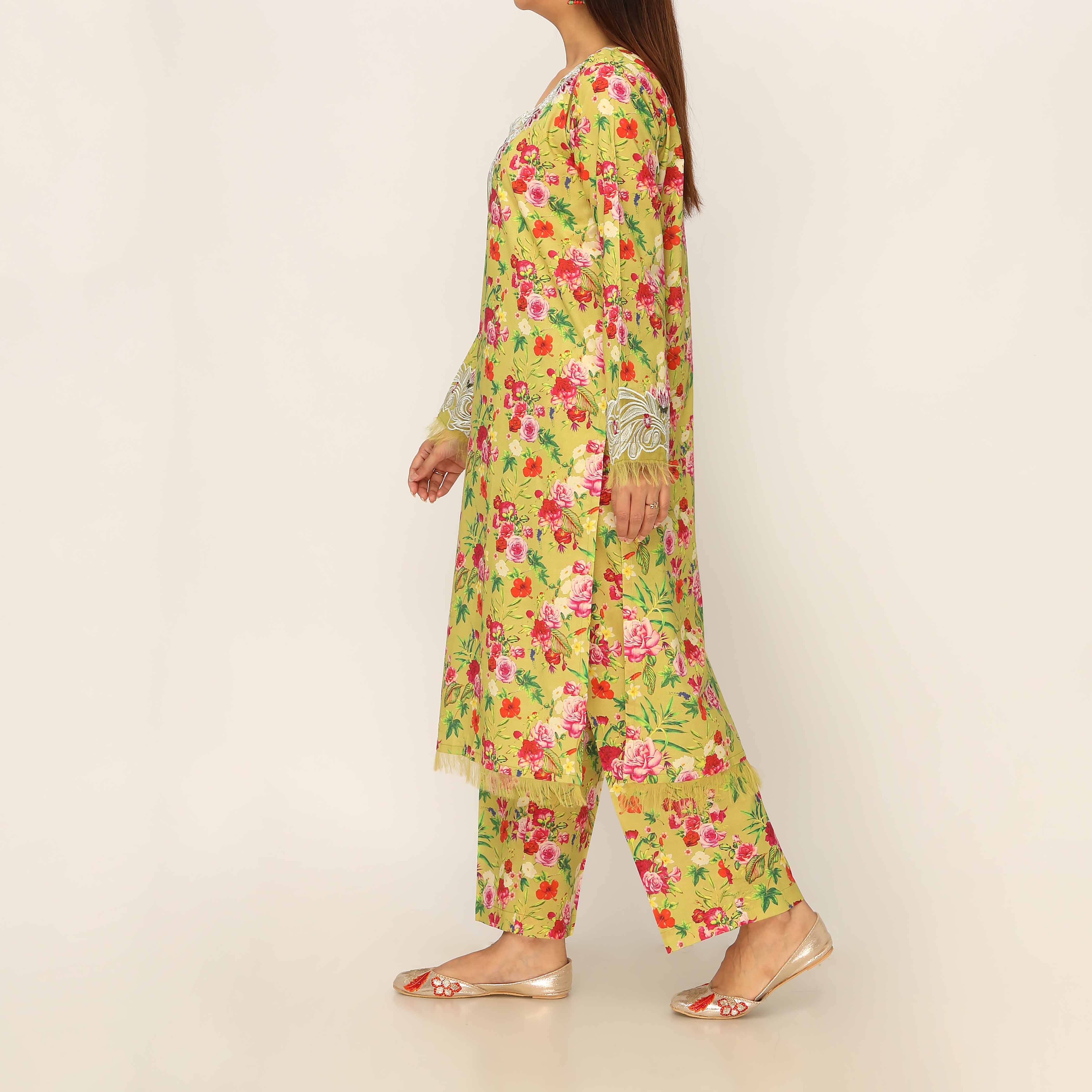 2PC- Digital Printed Cambric Co-ord Set PS5248 - Image 3