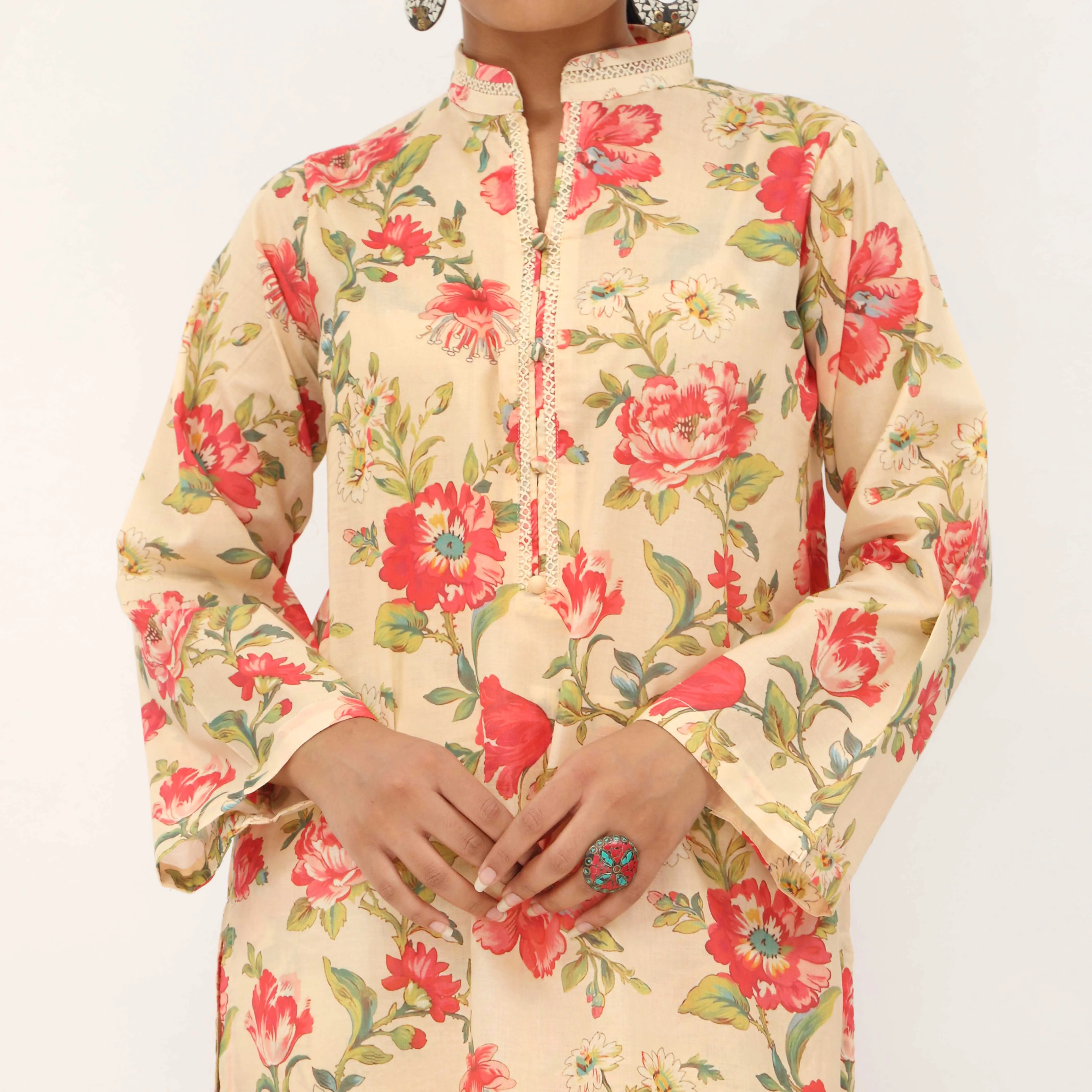 2PC- Digital Printed Cambric Co-ord Set PS5391 - Image 2