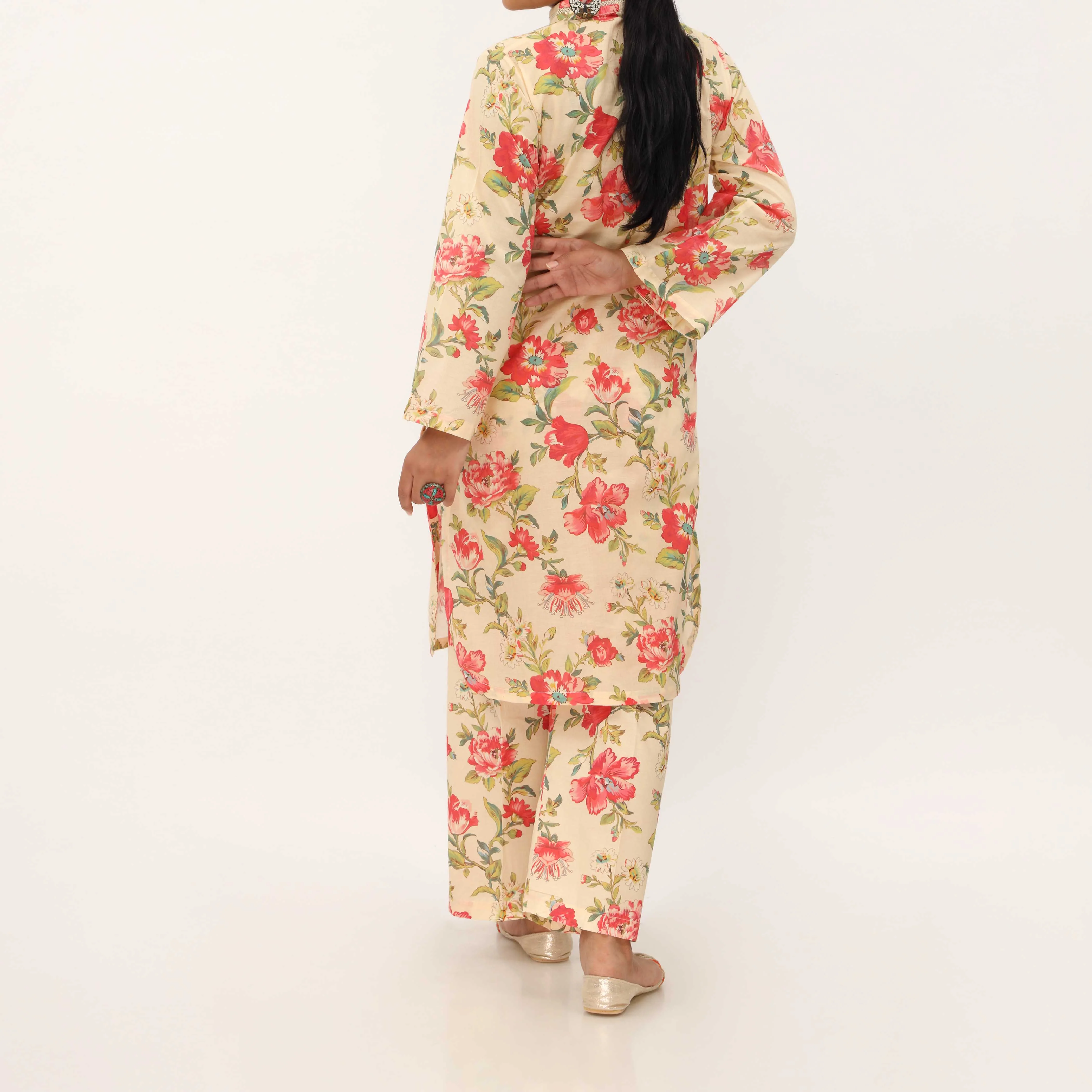 2PC- Digital Printed Cambric Co-ord Set PS5391 - Image 4